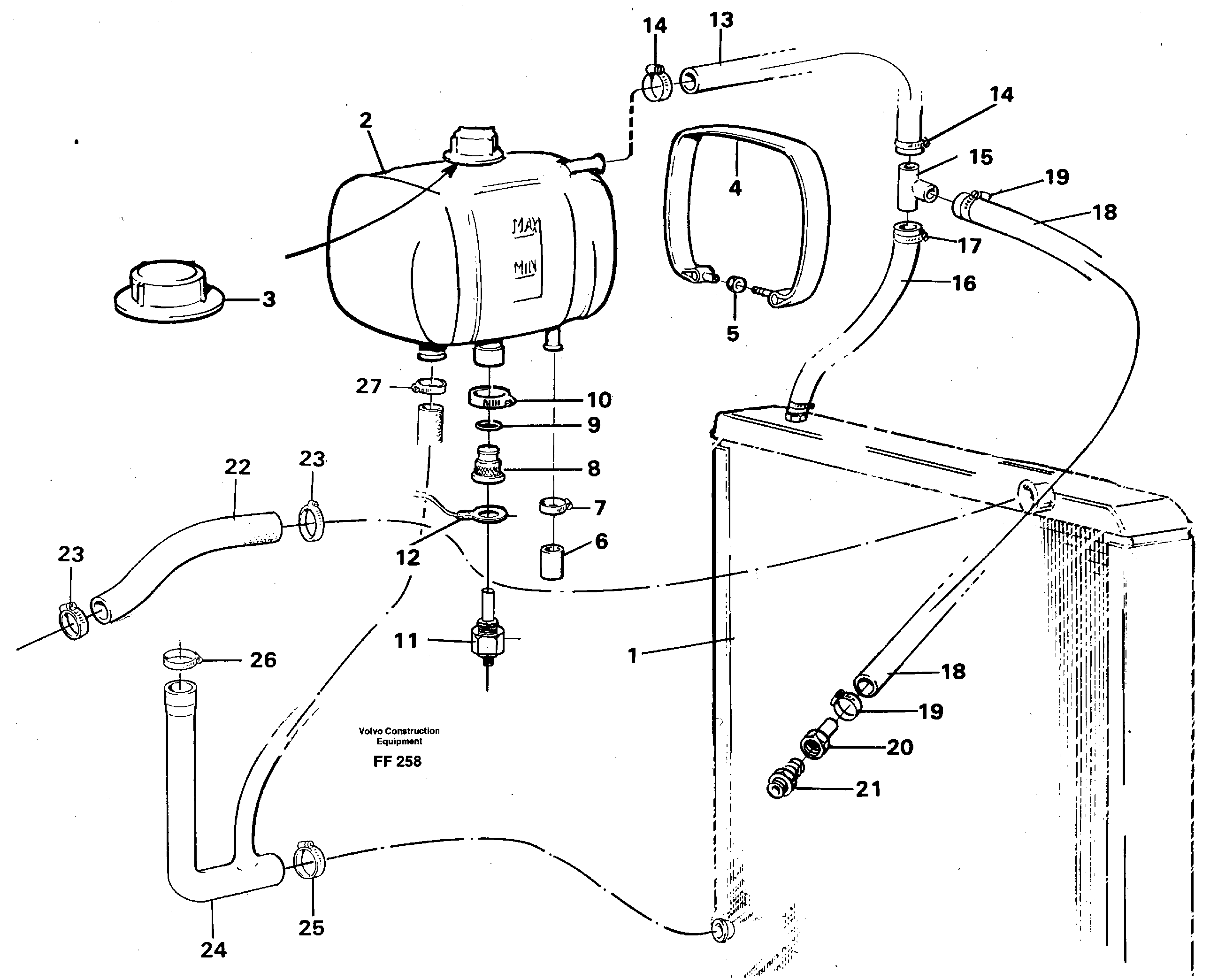 Expansion tank — volvo parts diagram