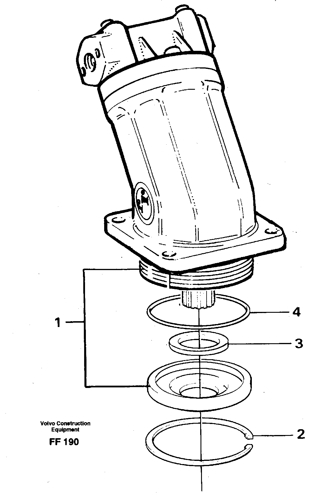 Hydraulic motor, slew — volvo parts diagram