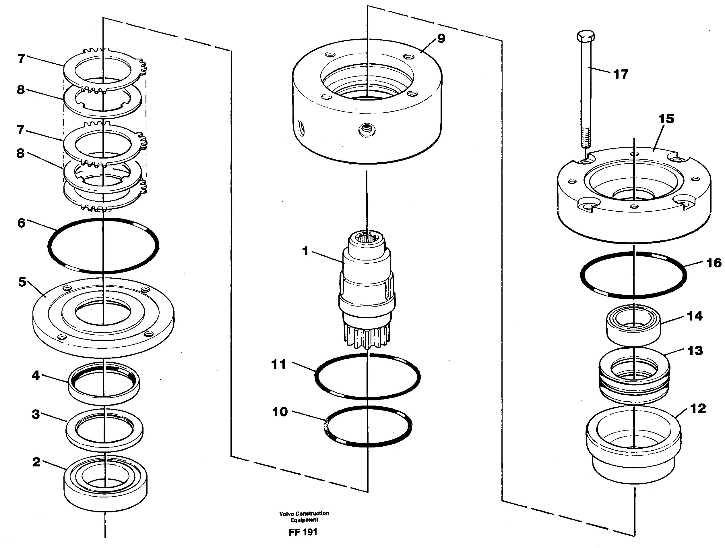 Slewing brake — volvo parts diagram
