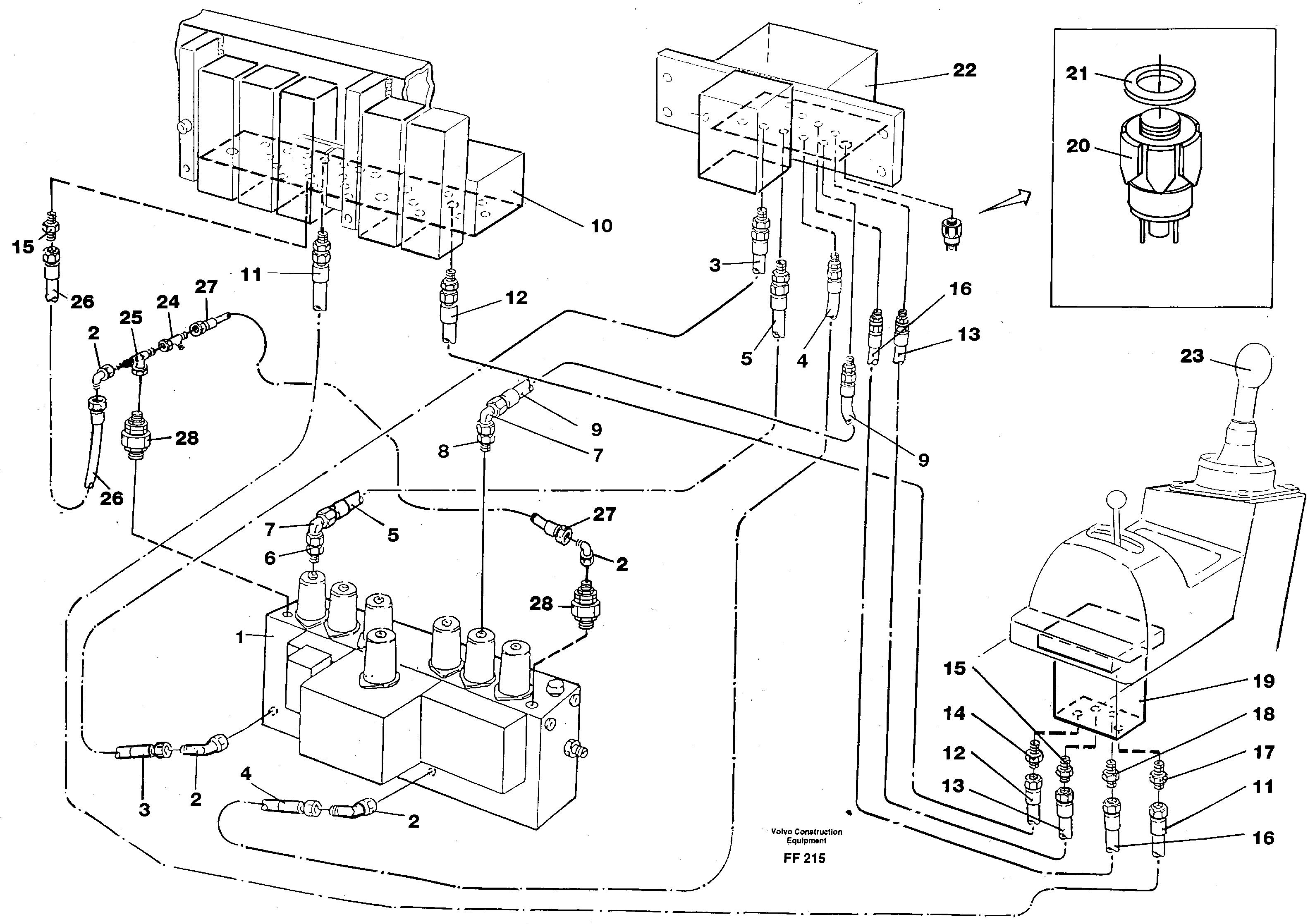 Servohydraulik, travel — volvo parts diagram
