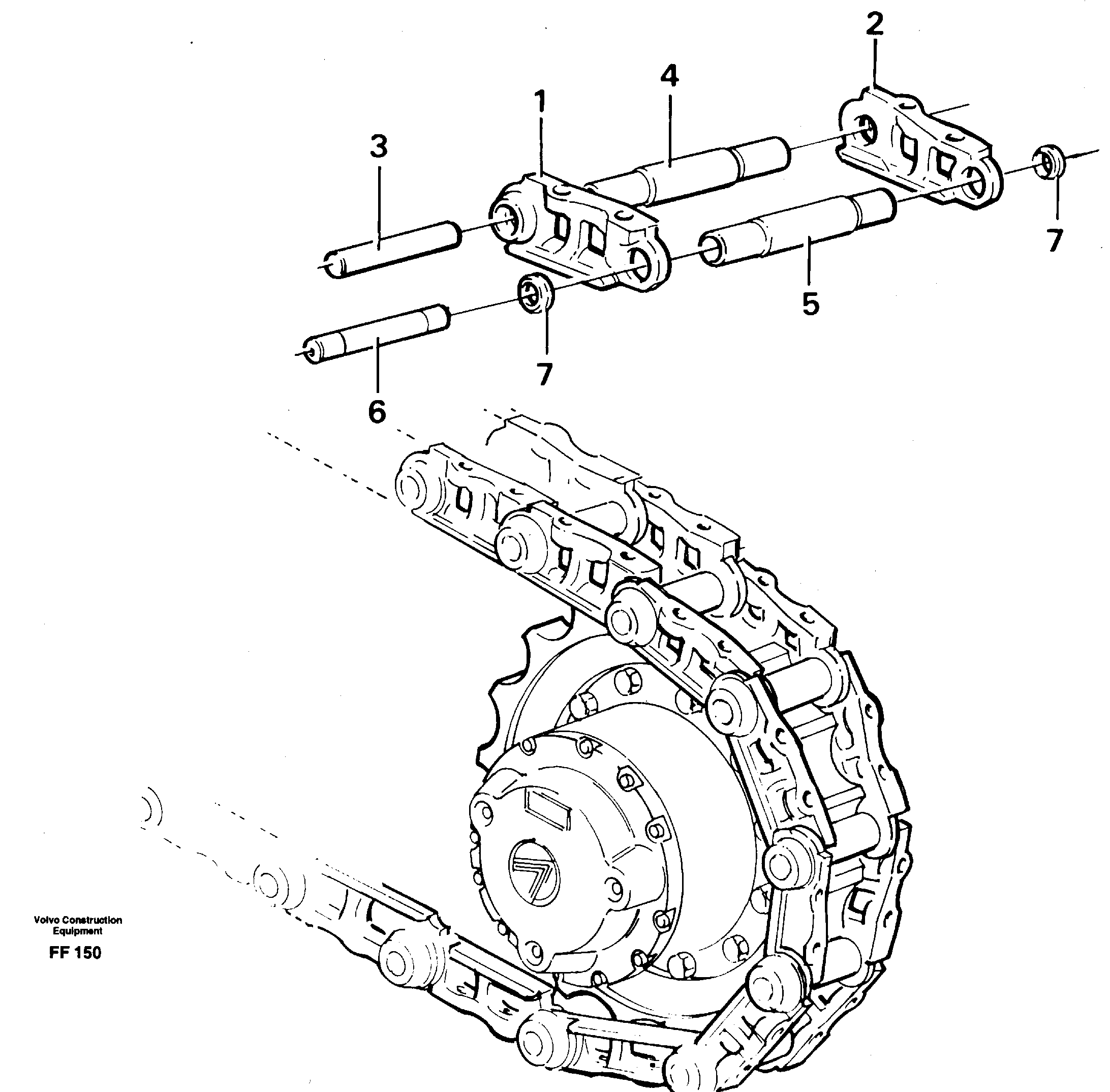 Track chain — volvo parts diagram
