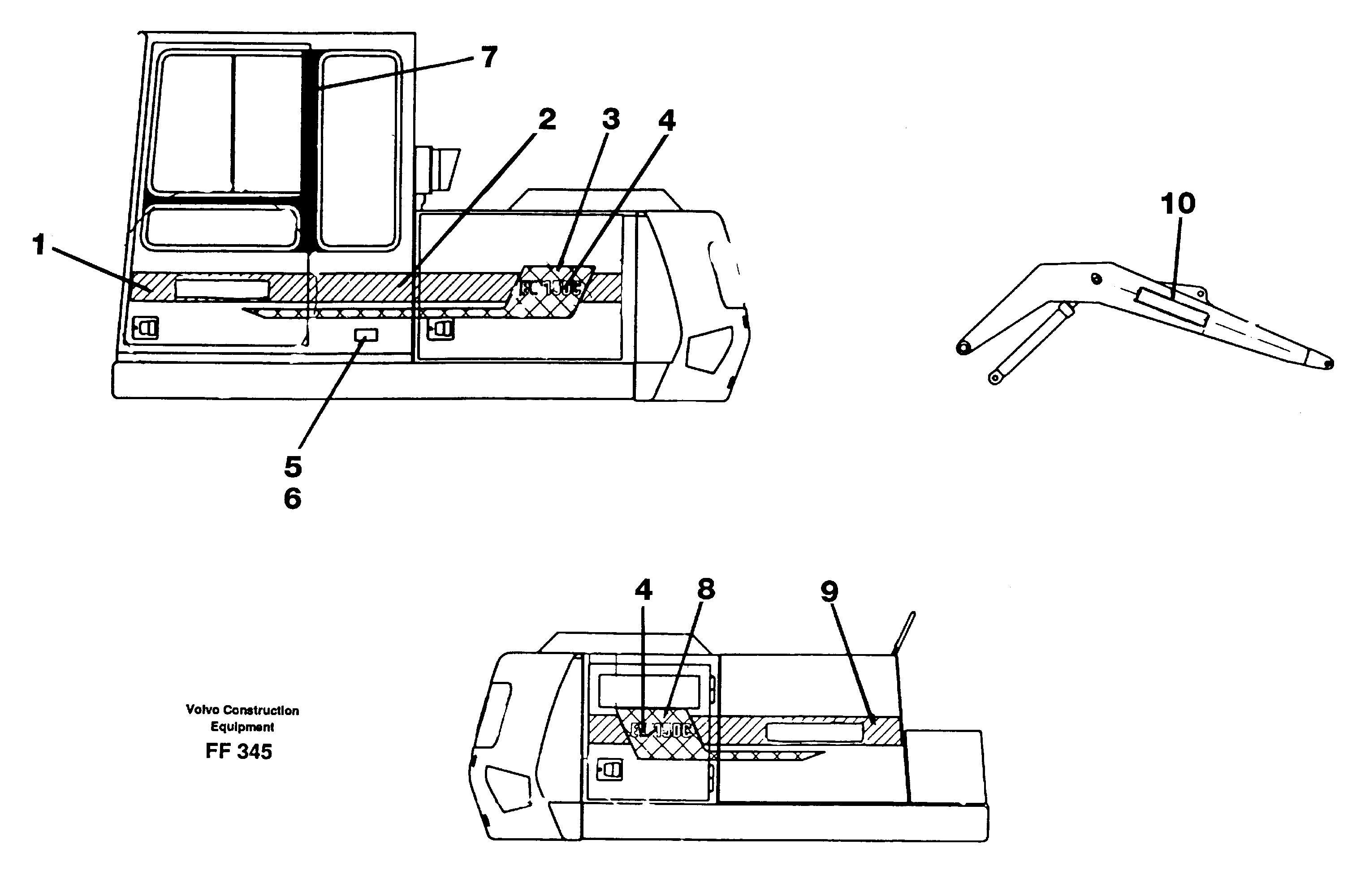 Stripes, outer location — volvo parts diagram