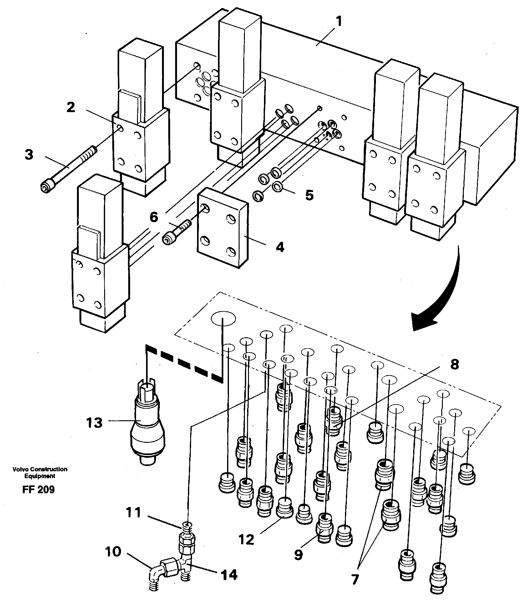 Stop control block — volvo parts diagram
