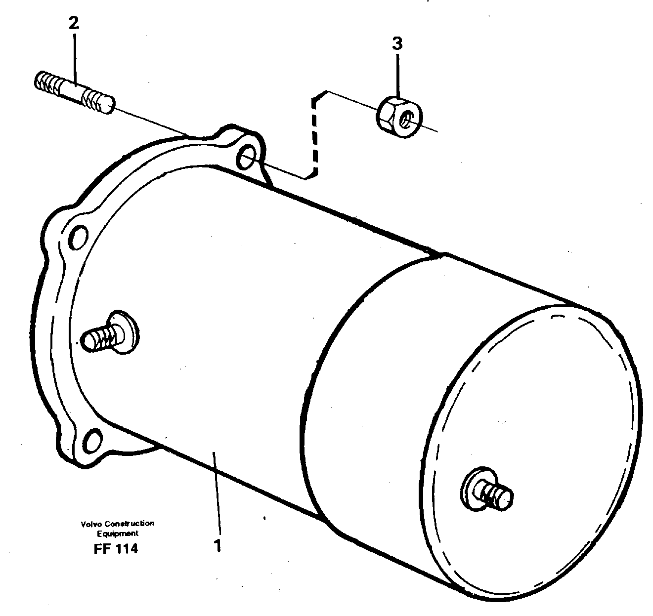Starter motor, mounting — volvo parts diagram