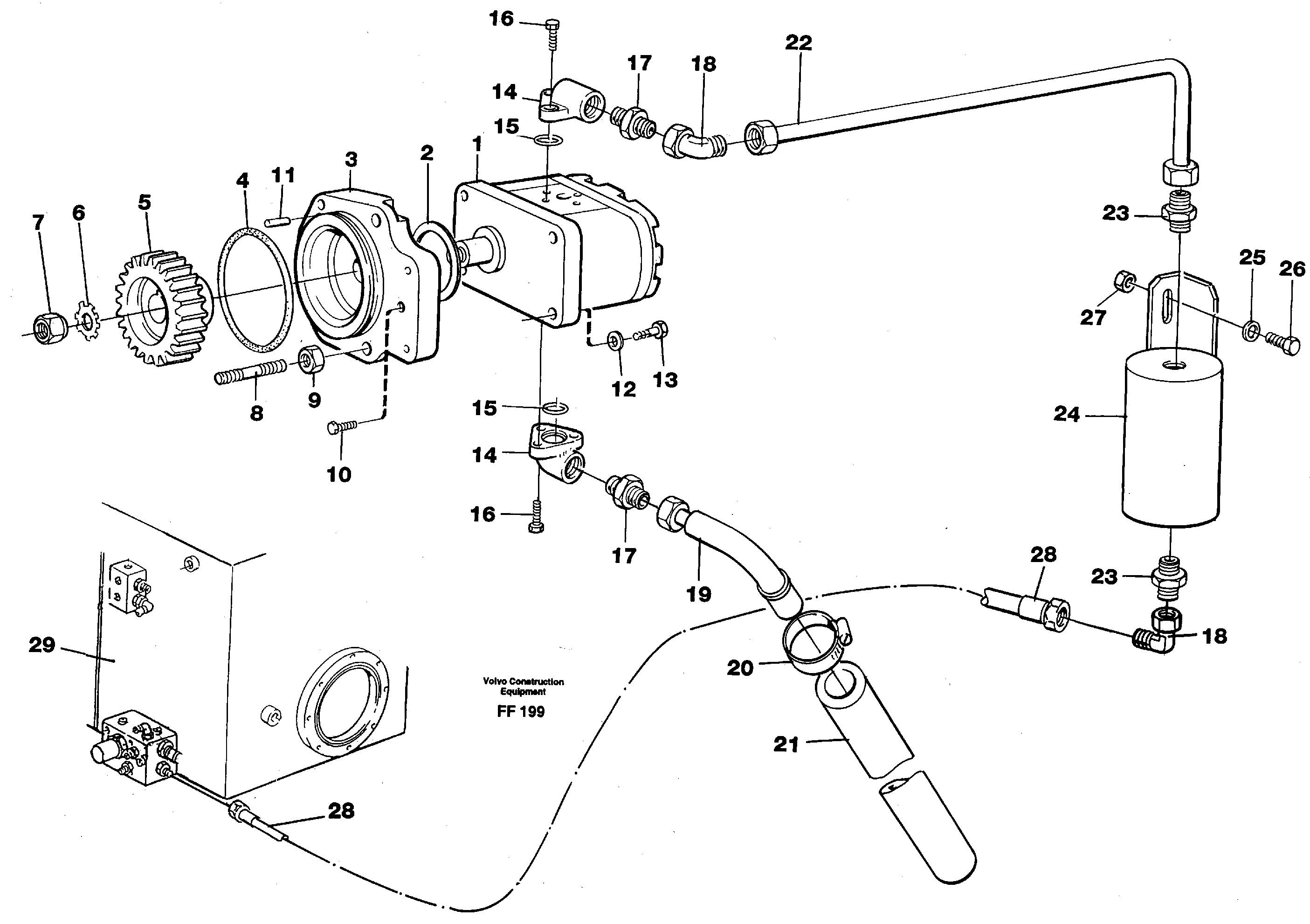 Servo pump — volvo parts diagram