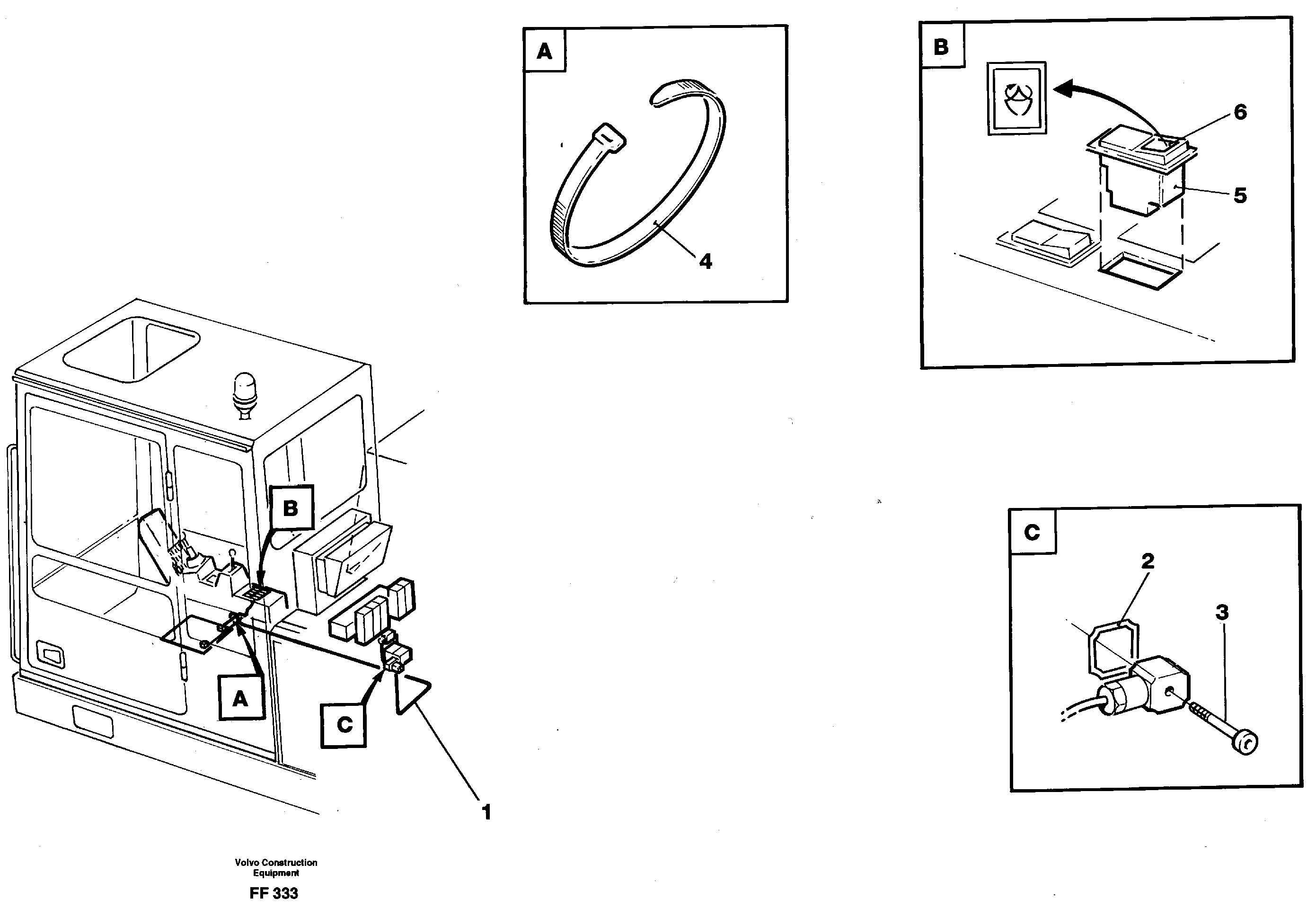 Electric installation for materials handling equipment.  14341340 — volvo parts diagram