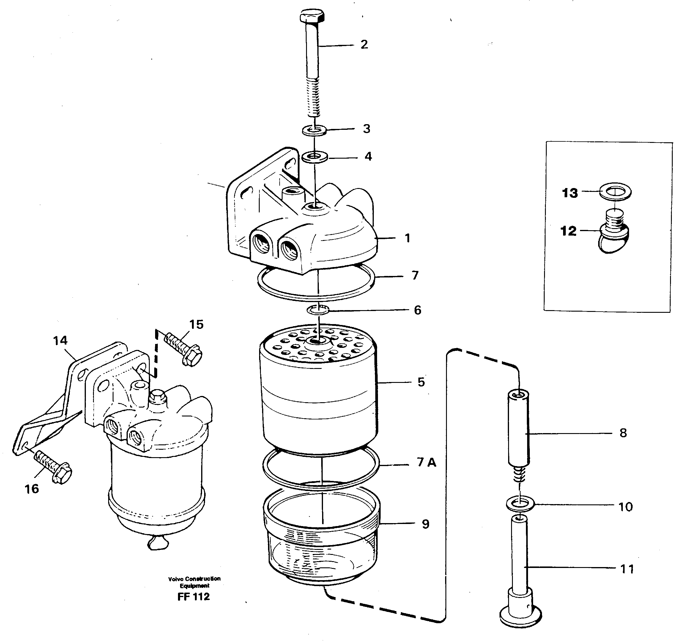 Fuel filter — volvo parts diagram
