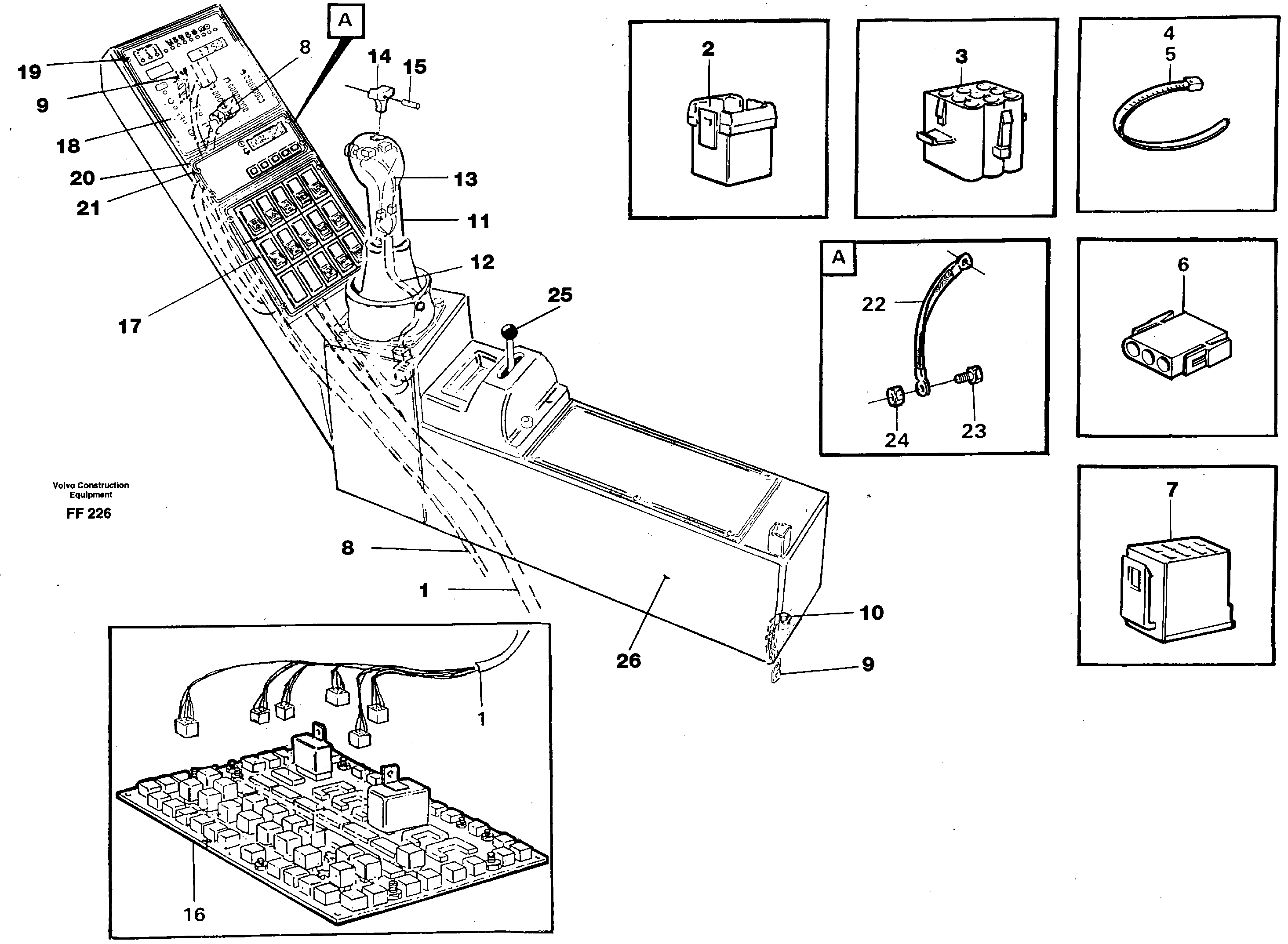 Cable harness, side panel, right — volvo parts diagram