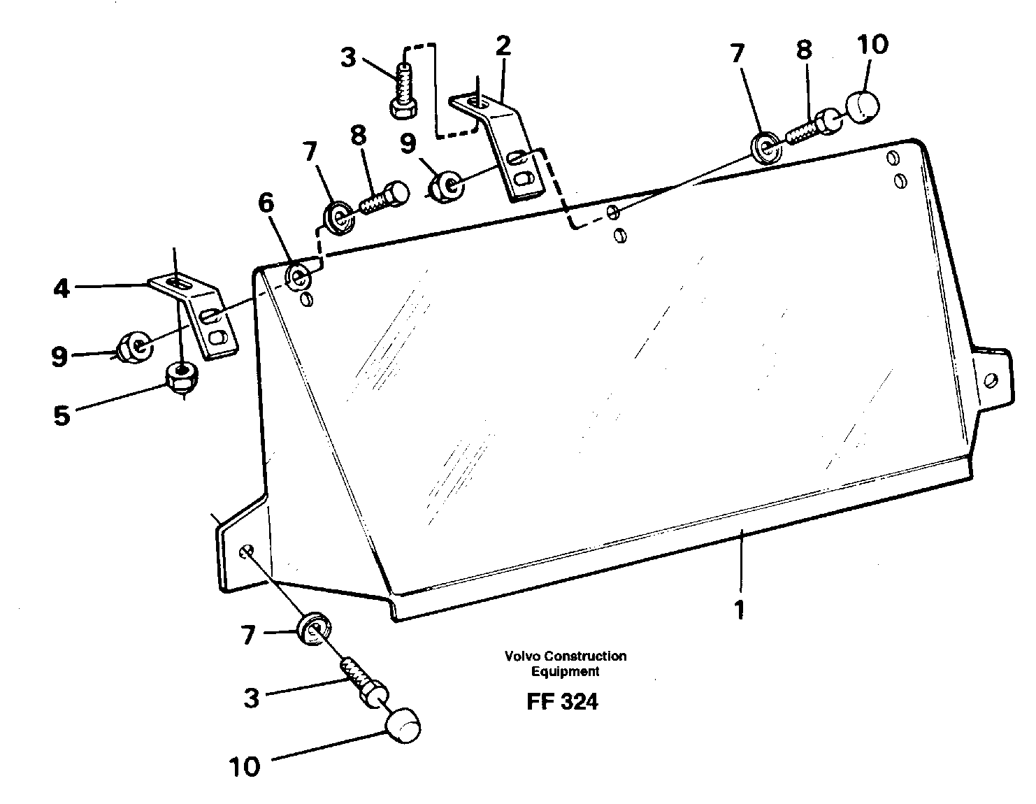 Sun visor, Outer  14250635 — volvo parts diagram