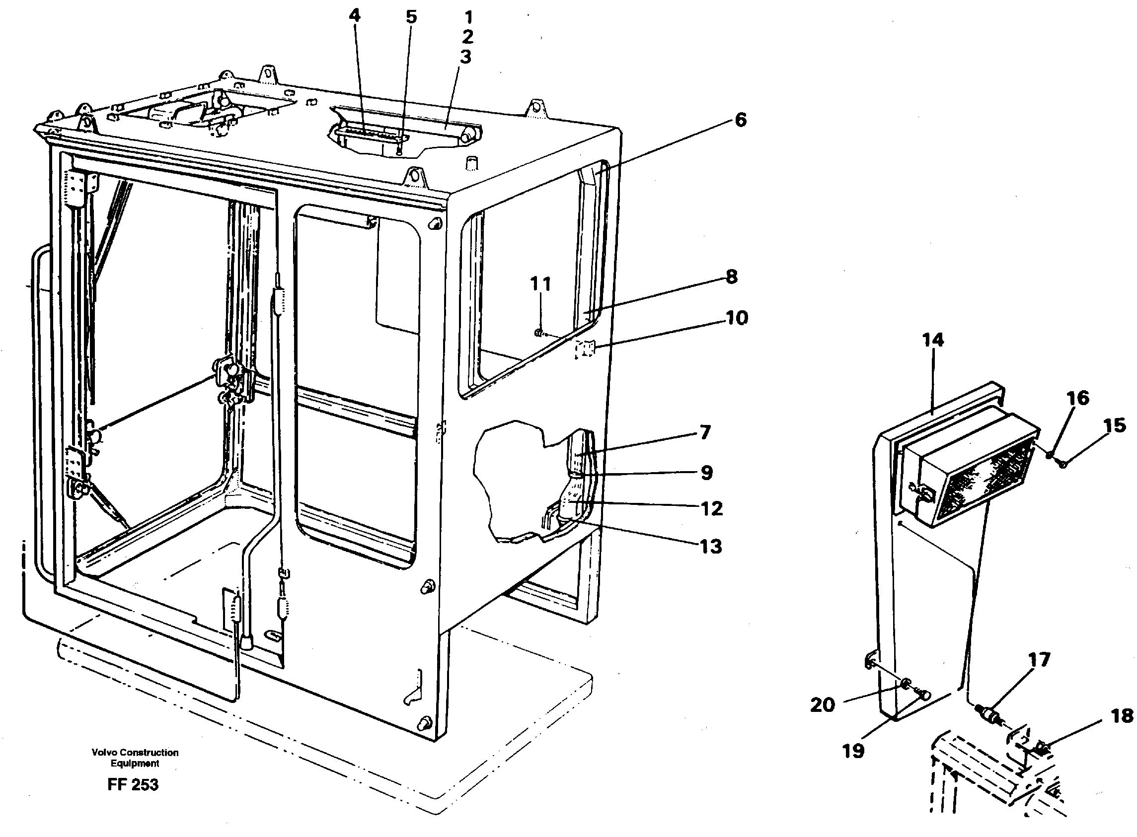 Air duct, cab — volvo parts diagram