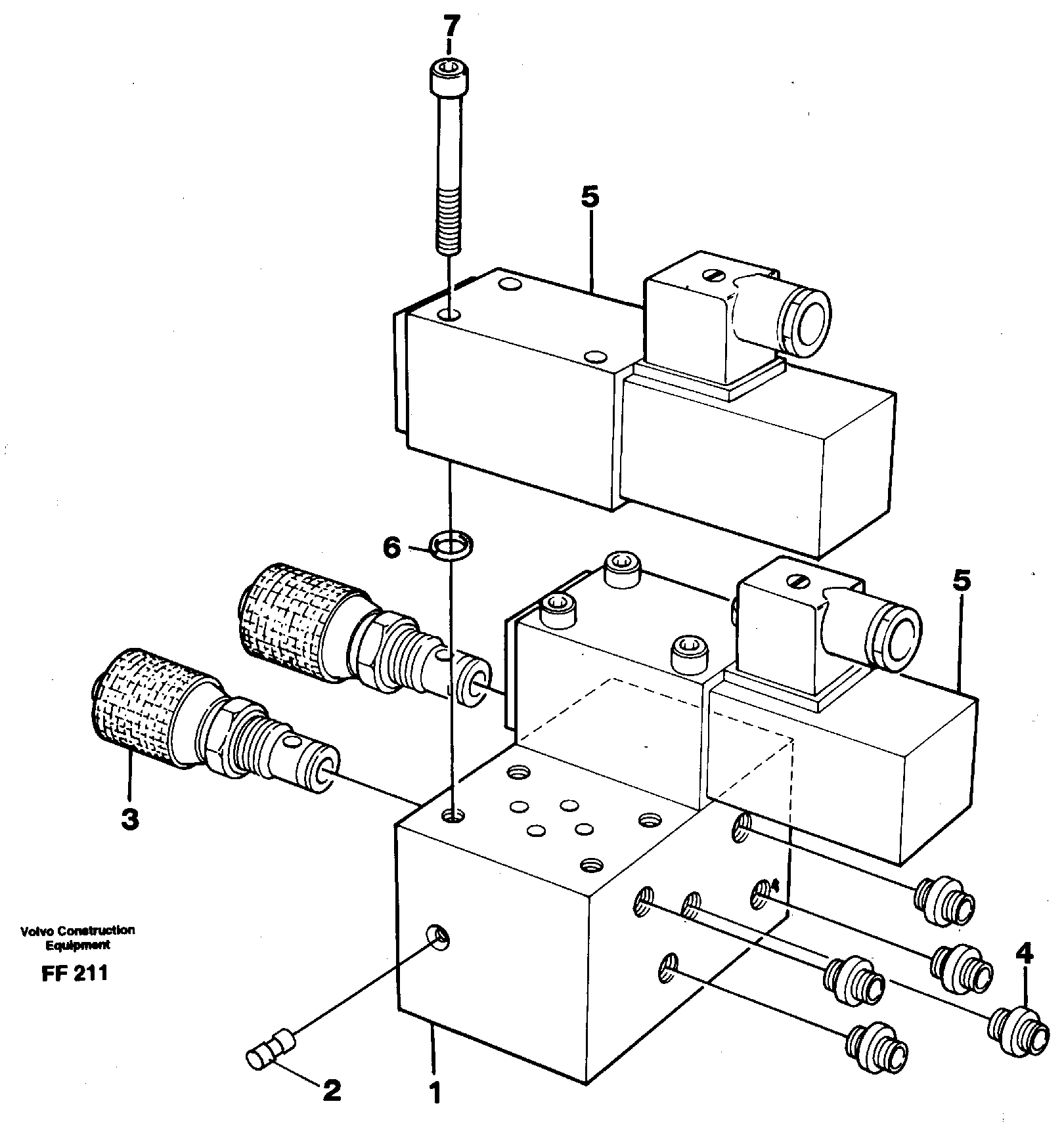 Control block for end position damp — volvo parts diagram