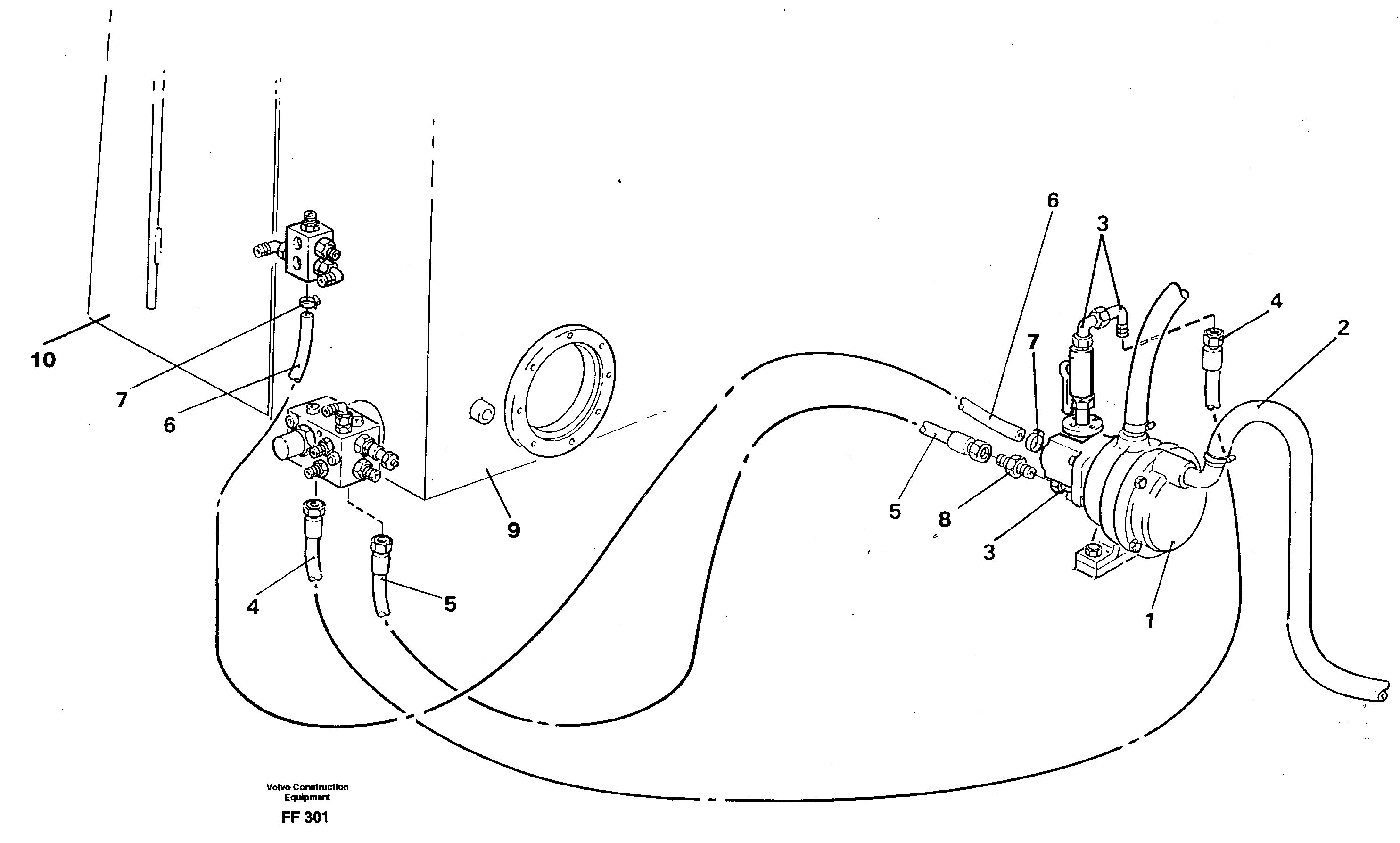 Hydraulic system, fuel pump — volvo parts diagram