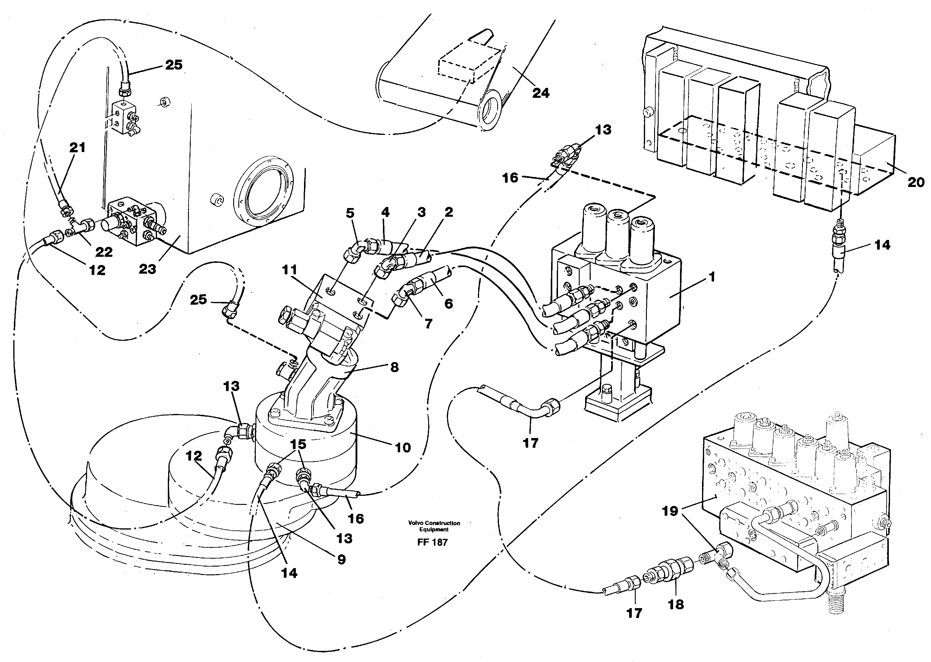 Boom swing system — volvo parts diagram
