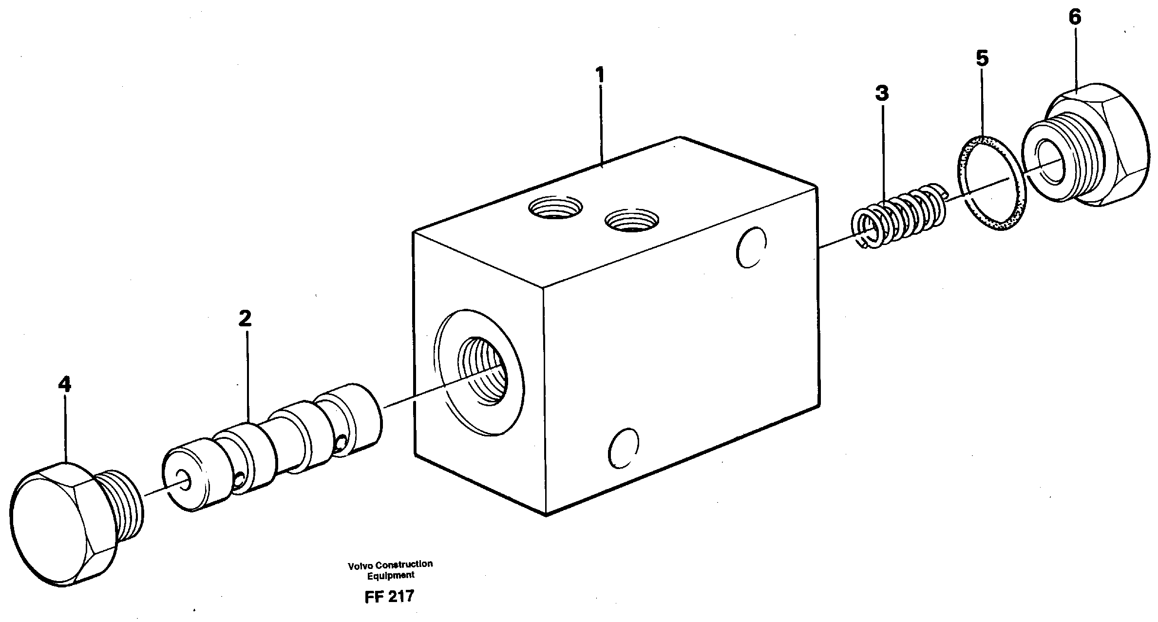 Slew valve block — volvo parts diagram