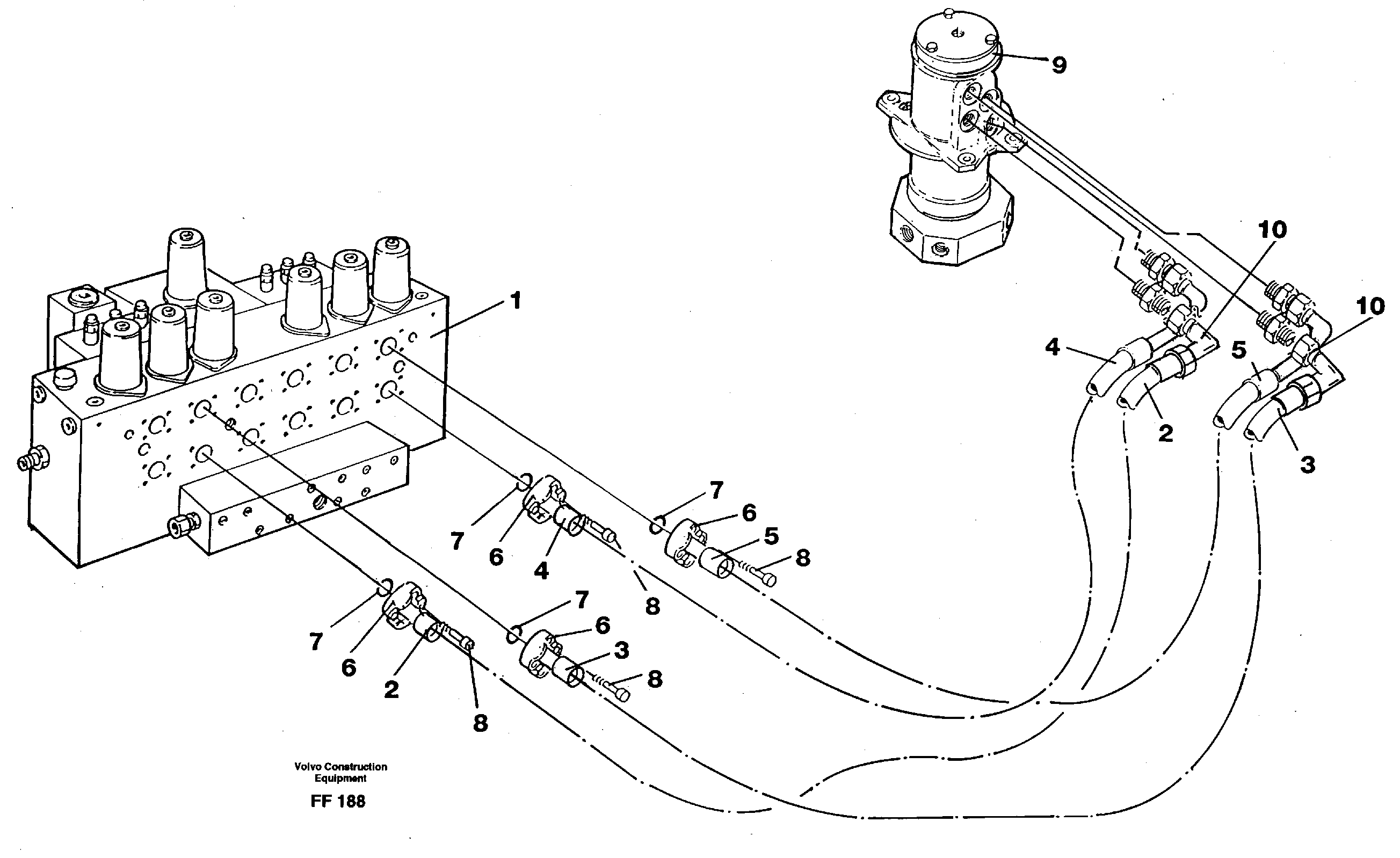 Hydraulic system, travel — volvo parts diagram