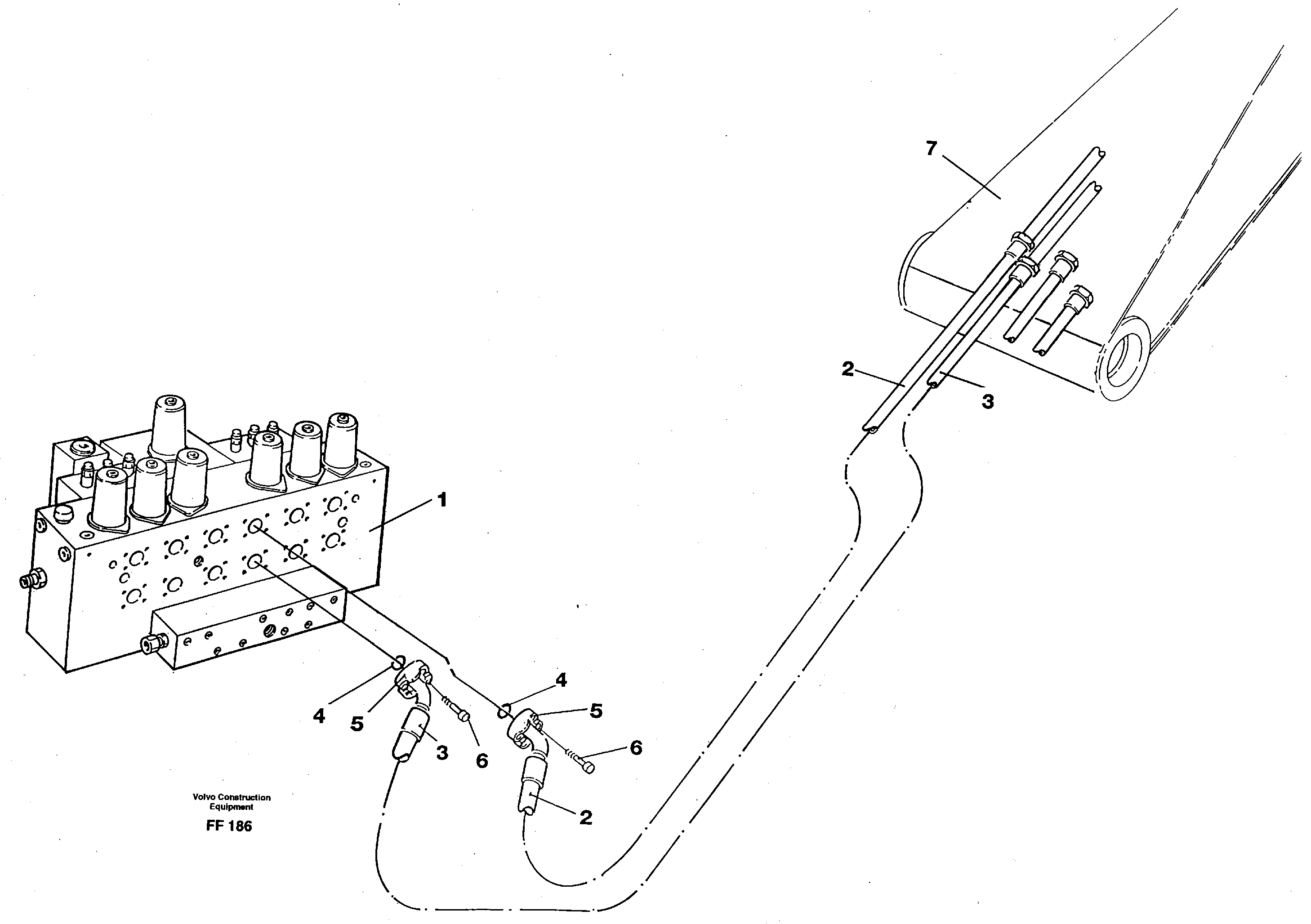 Hydraulic system, bucket — volvo parts diagram