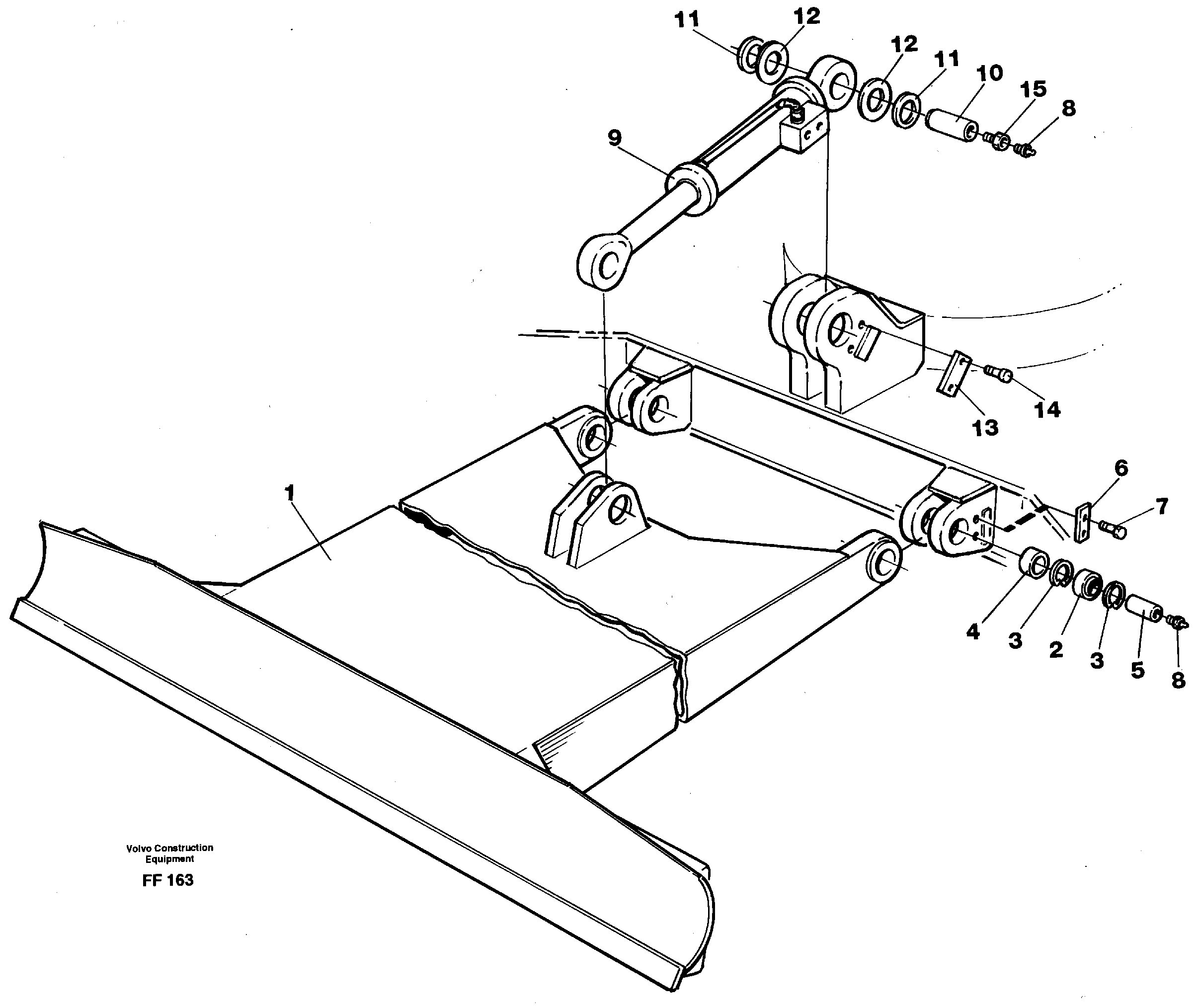 Dozer blade 2,7m  14267985 — volvo parts diagram