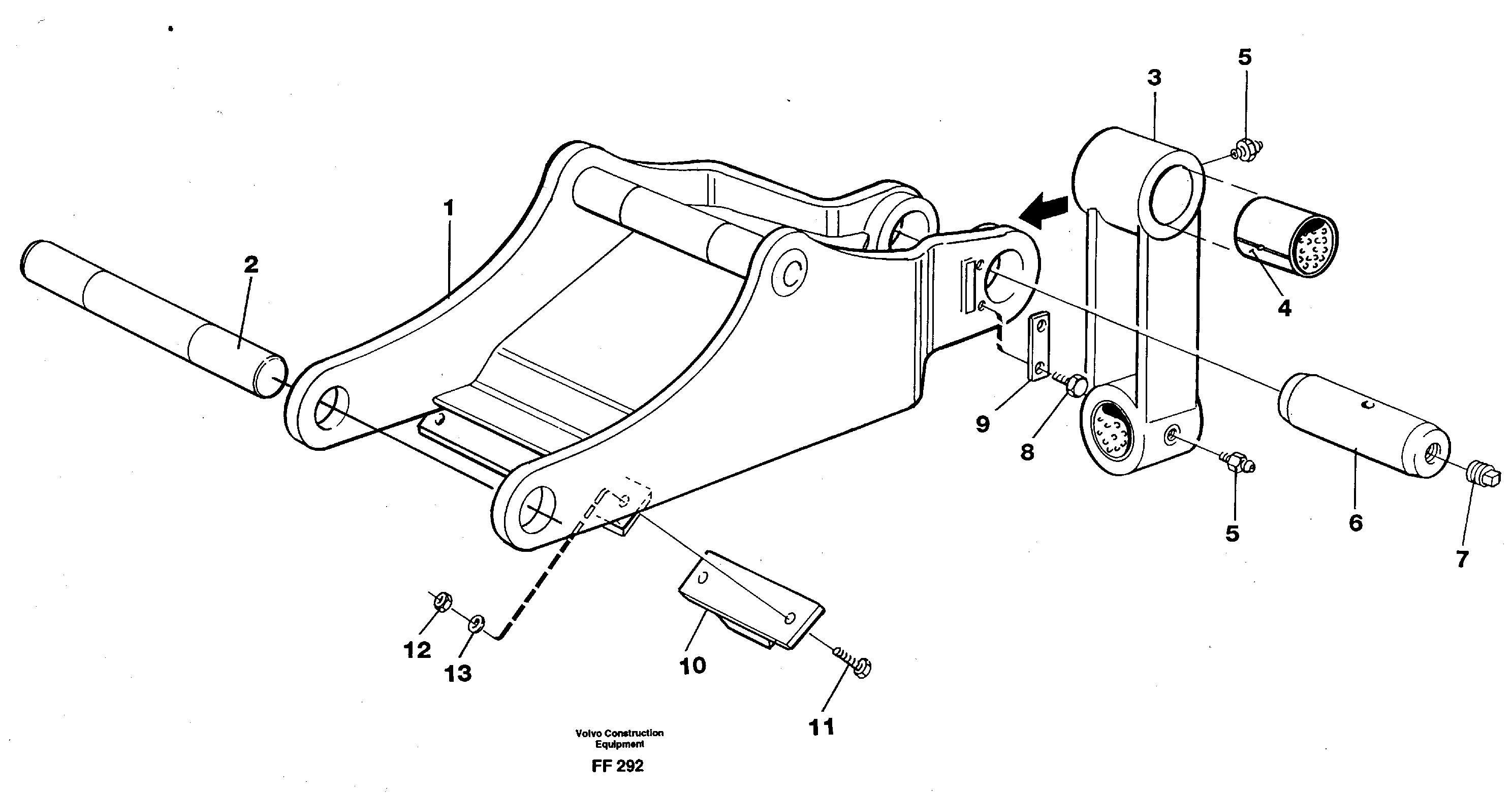 Clamshell rest  14259271 — volvo parts diagram