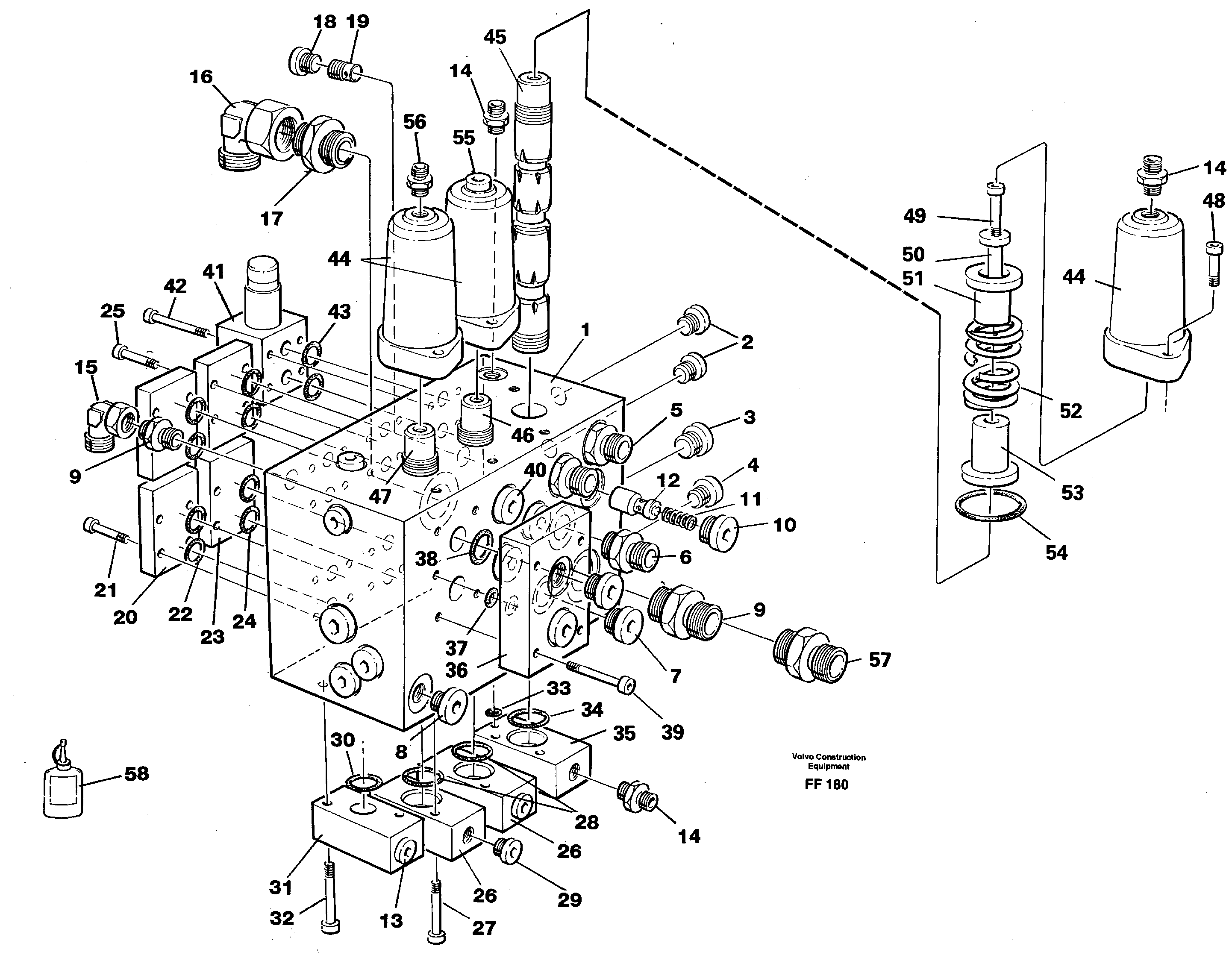 Slew valve assembly — volvo parts diagram