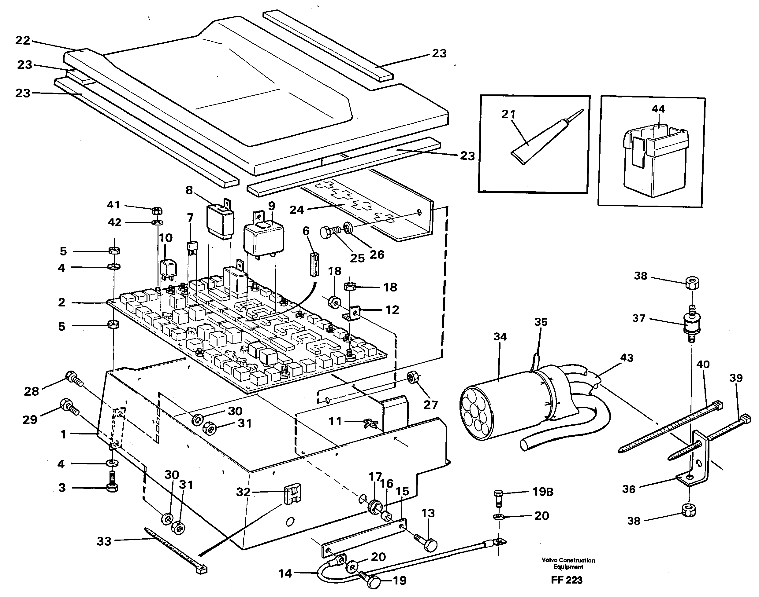 Electrical distribution box — volvo parts diagram