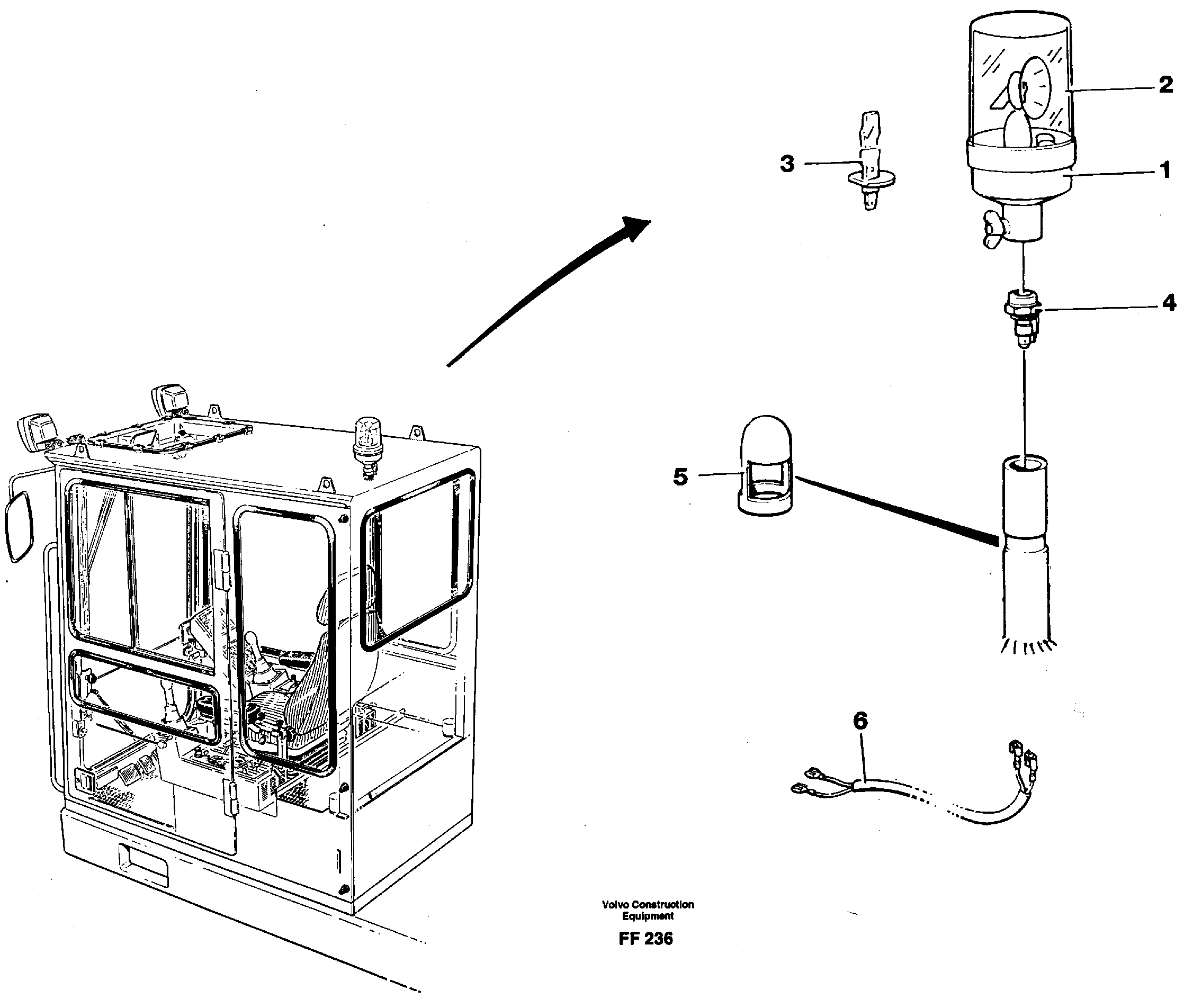 Rotating beacon  14246276 — volvo parts diagram