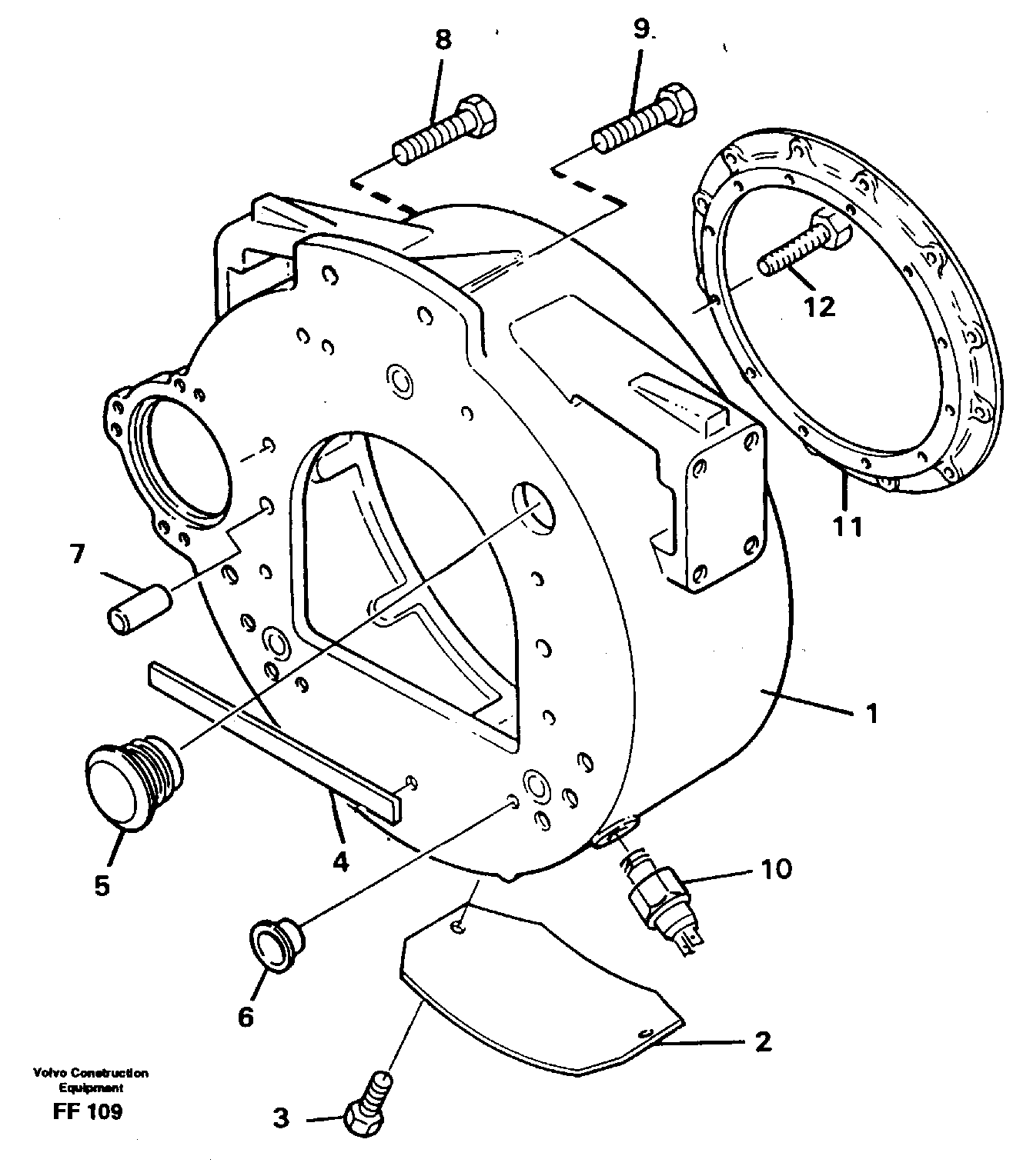 Flywheel housing — volvo parts diagram