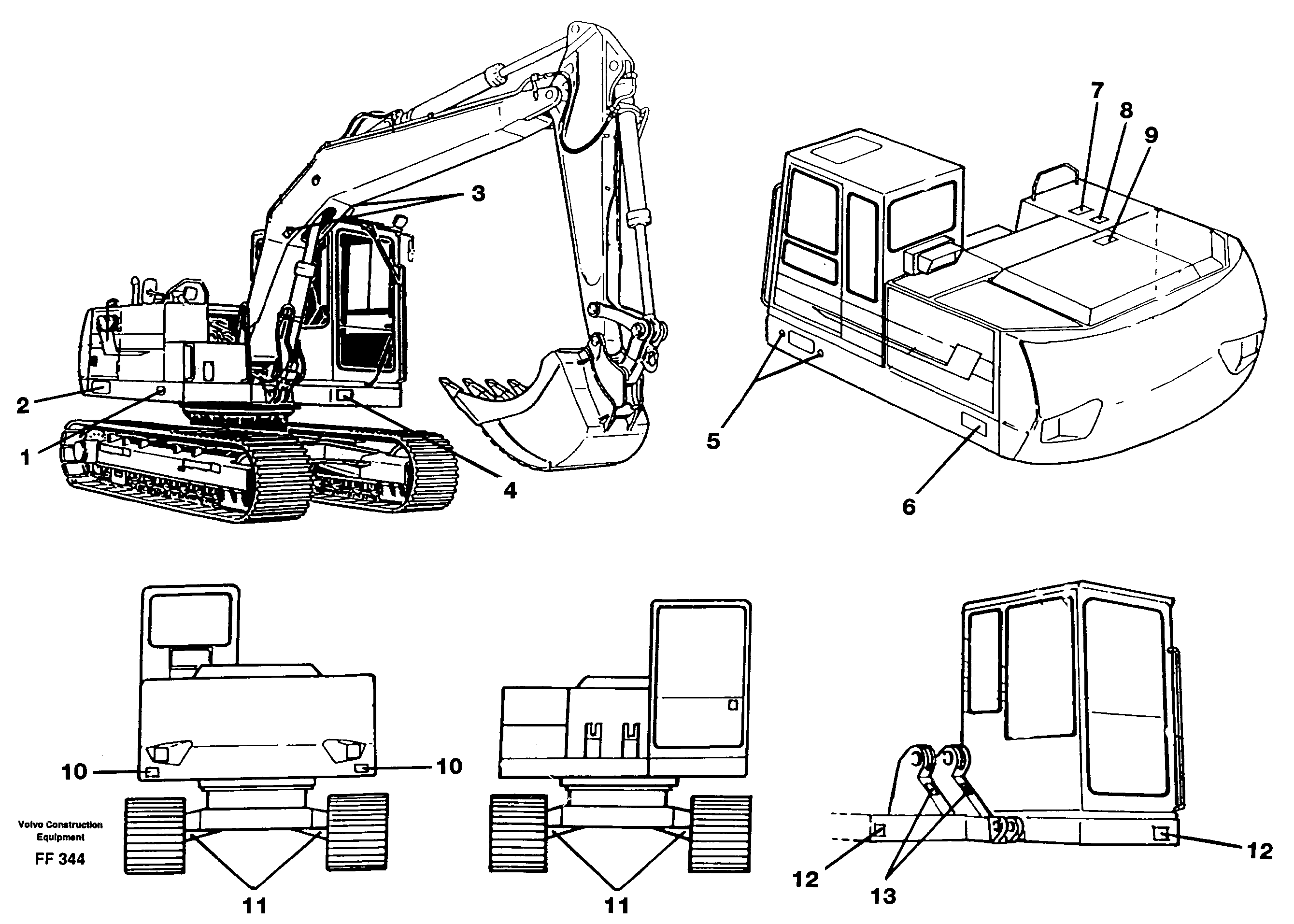 Sign plates and transfer,outer location — volvo parts diagram