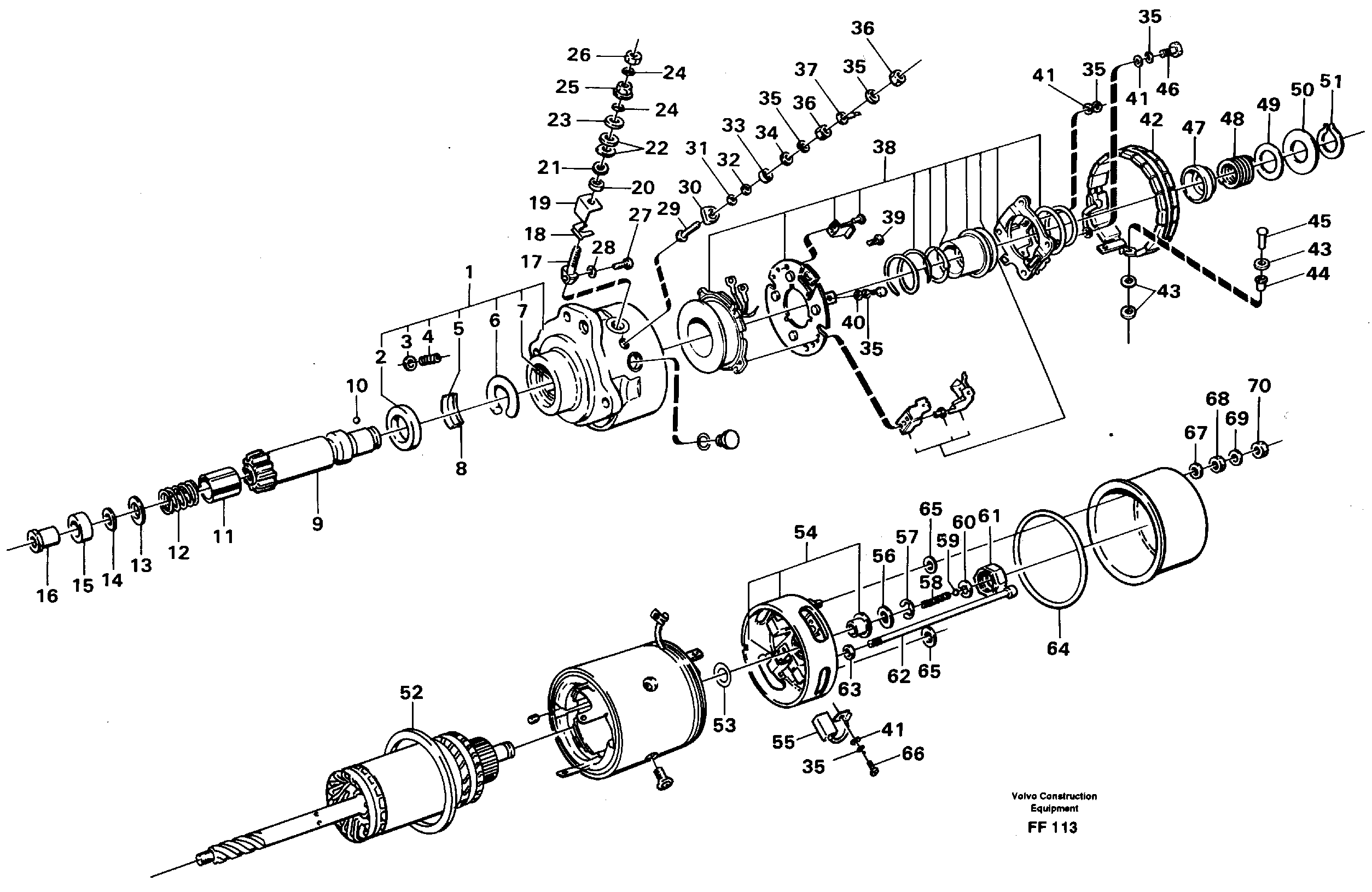Starter motor — volvo parts diagram