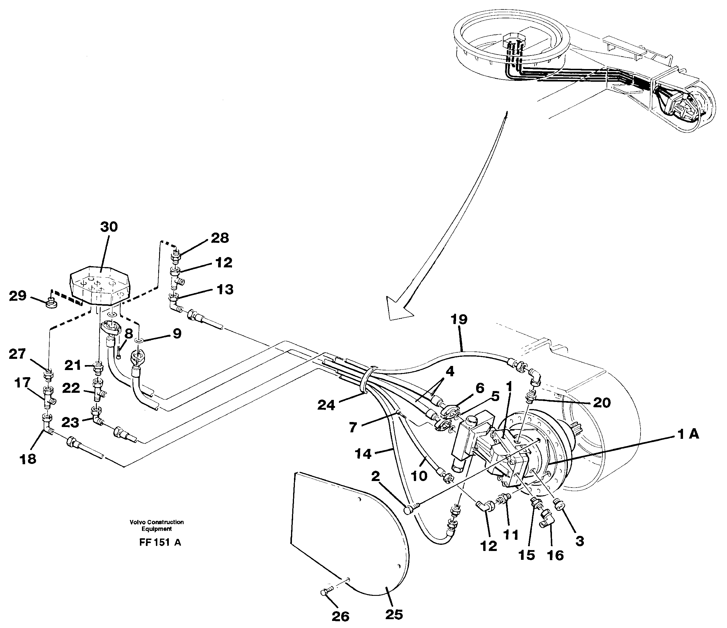 Travelmotor hydraulics — volvo parts diagram