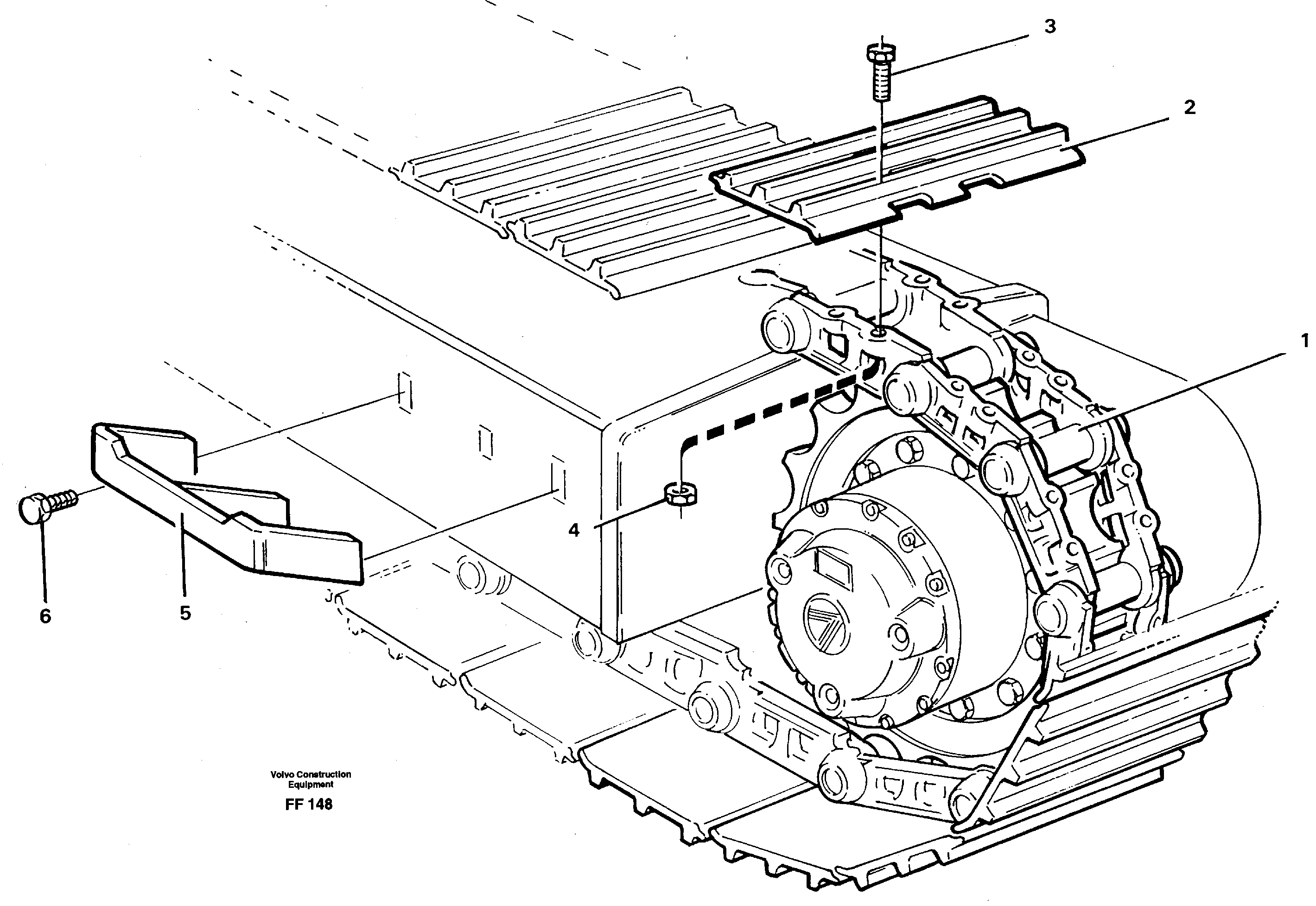 Crawler track  14258248 14253869 14253870 14253871 — volvo parts diagram