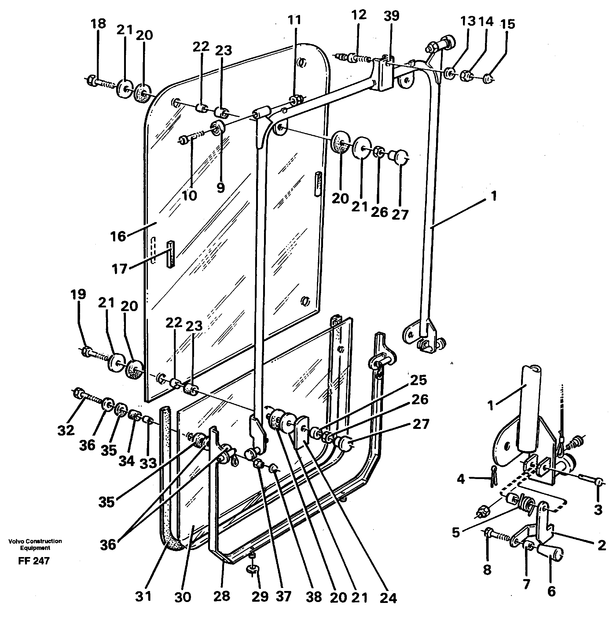 Front window — volvo parts diagram