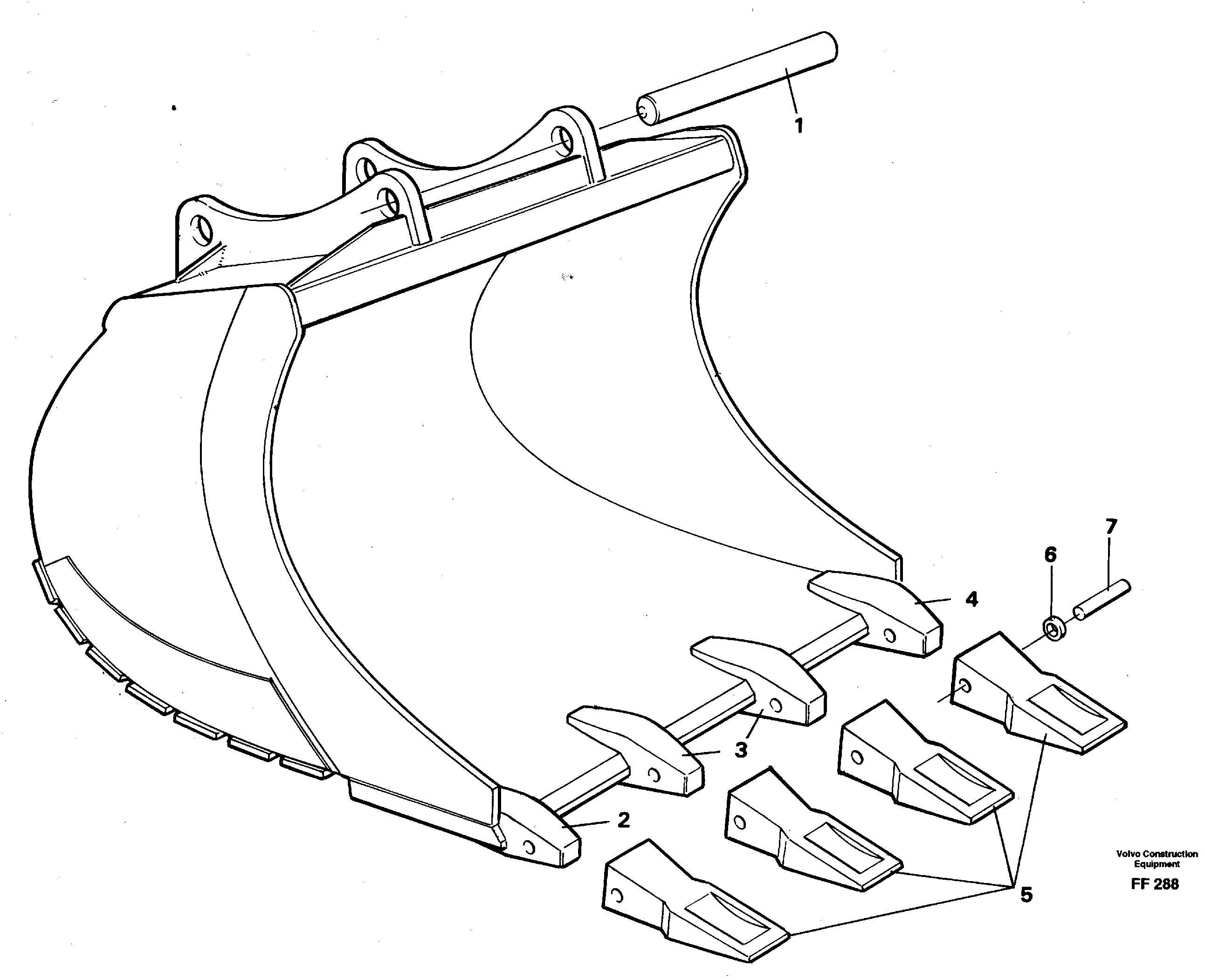 Buckets for Quickfit withplate cutting edges  14259265 14259266 — volvo parts diagram