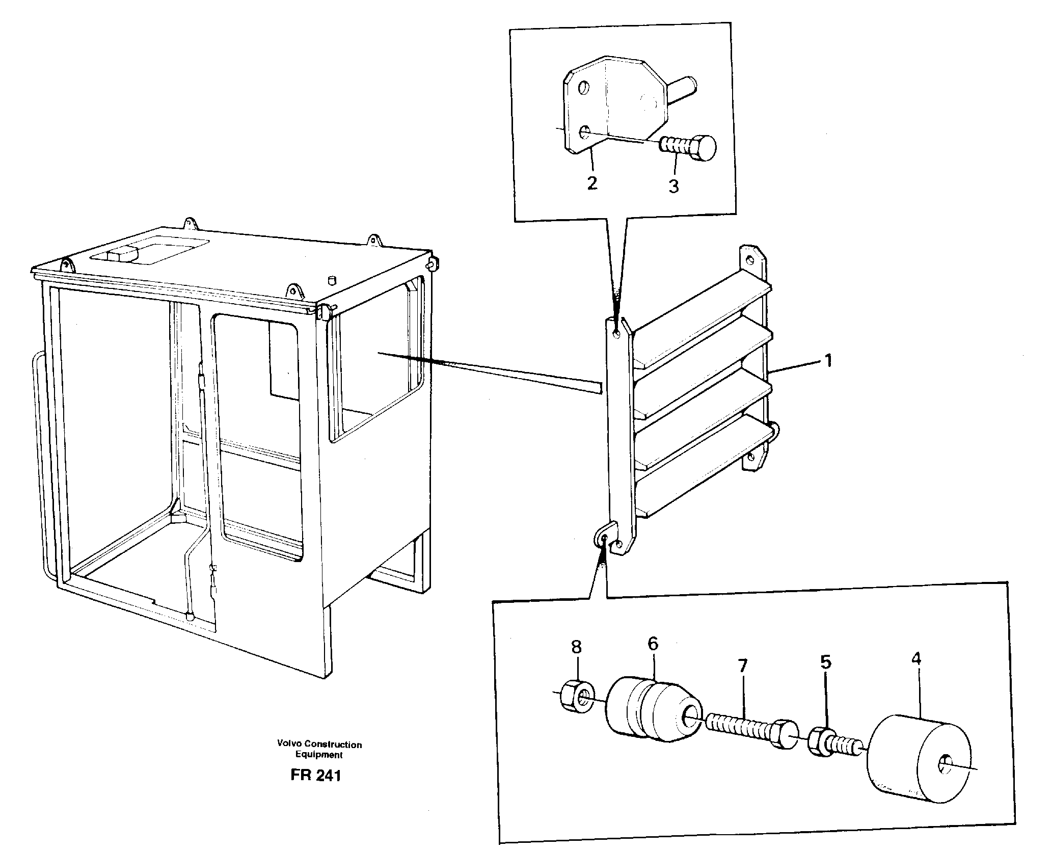Jalusi Rear window  14250379 — volvo parts diagram