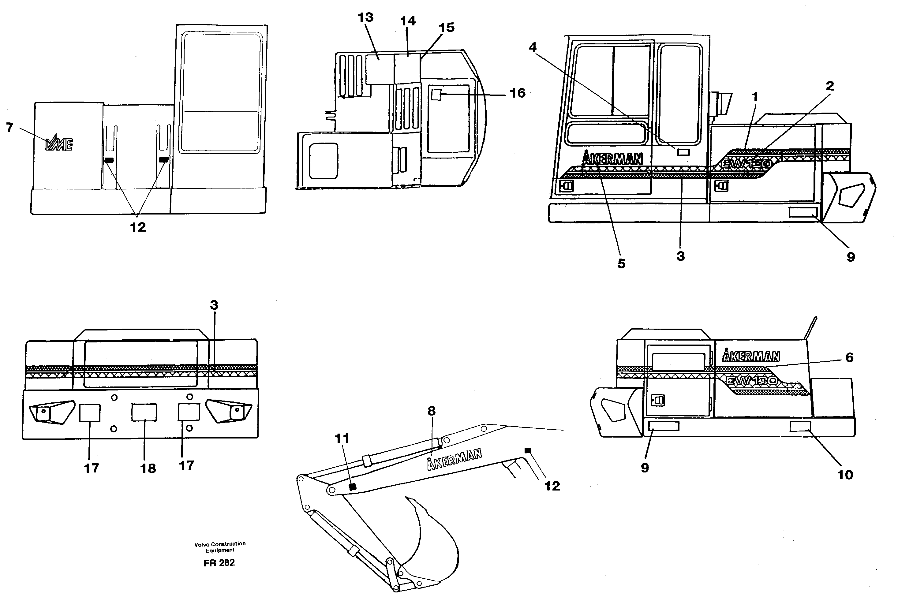 Sign plates and transfer,outer location  SER NO -410 — volvo parts diagram