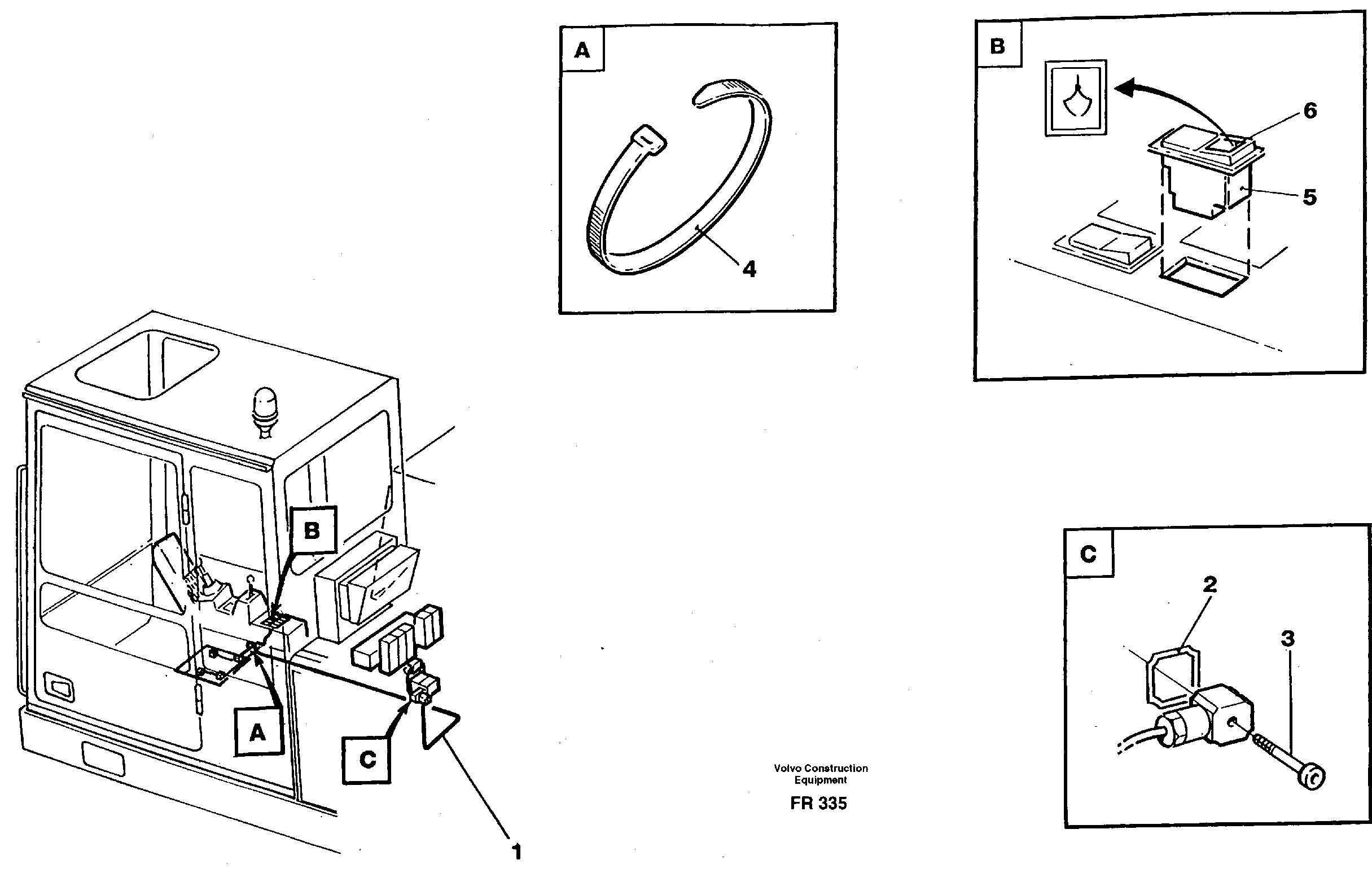 Electr.installation of slope bucket/rotator on adj boom in base machine  14259066 — volvo parts diagram