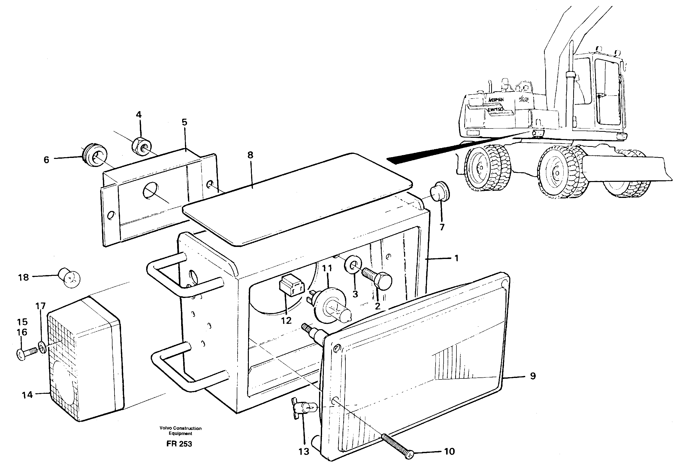Headlamp — volvo parts diagram