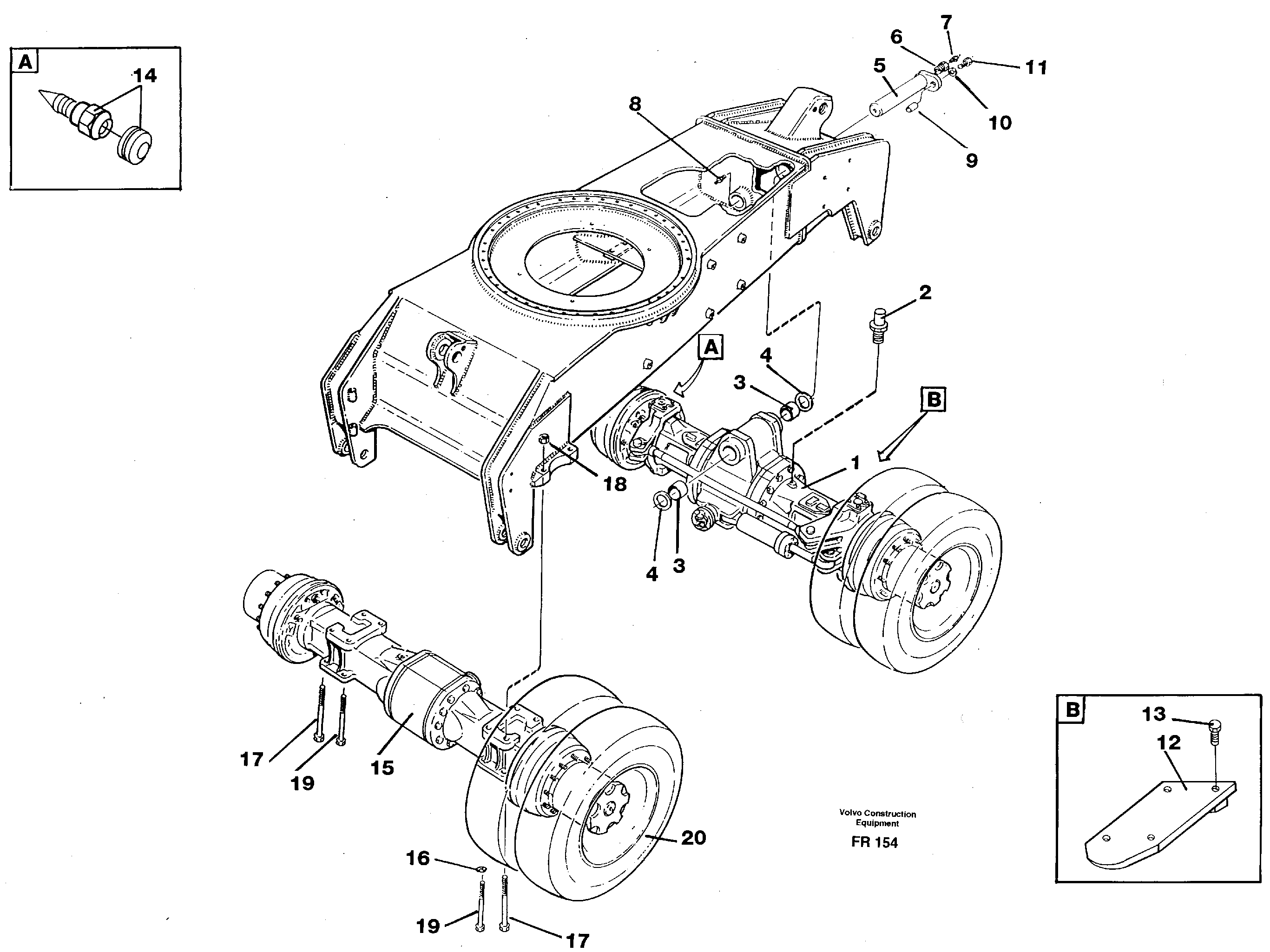 Drive shaft, mounting — volvo parts diagram