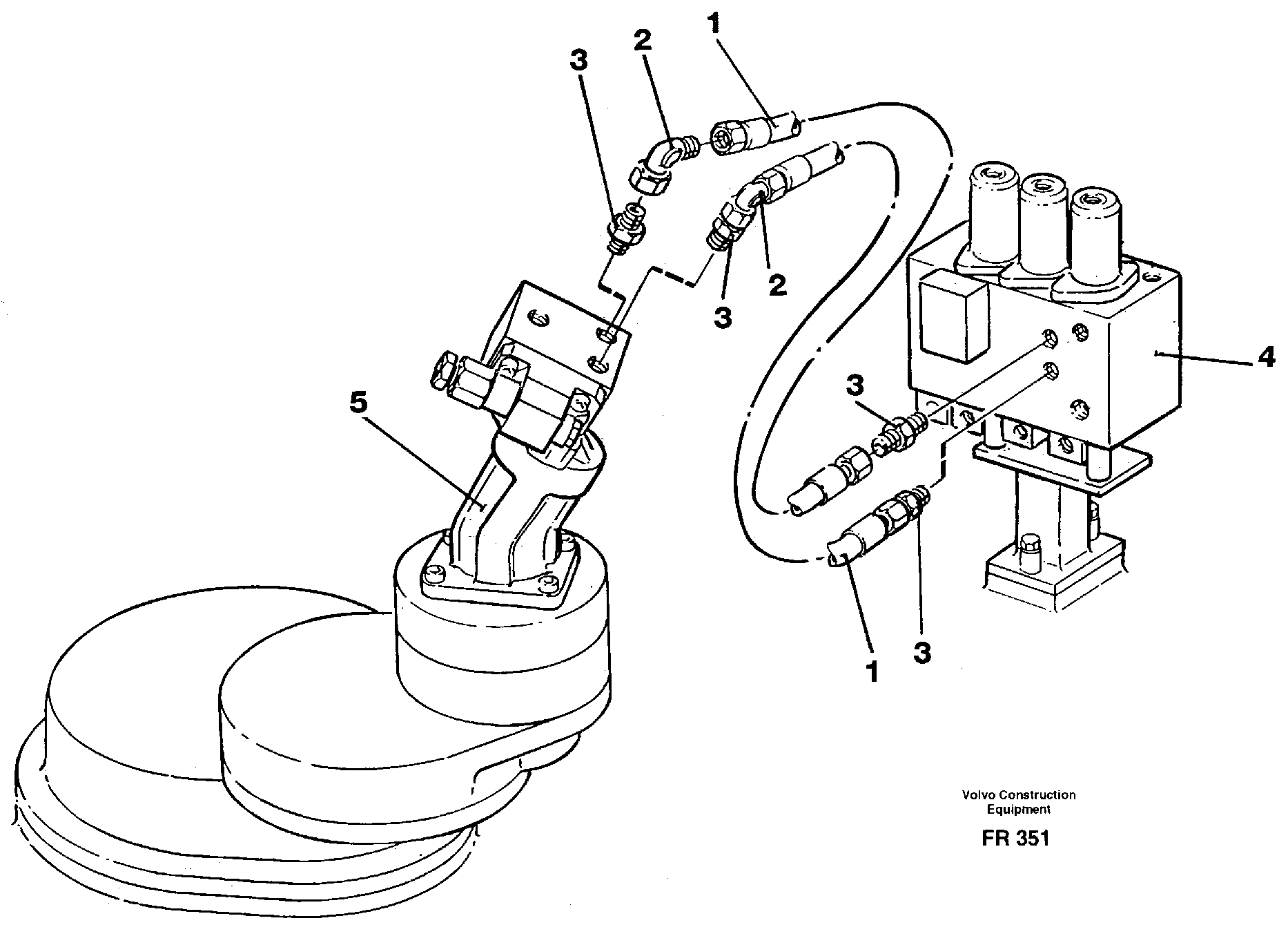 Boom swing system — volvo parts diagram