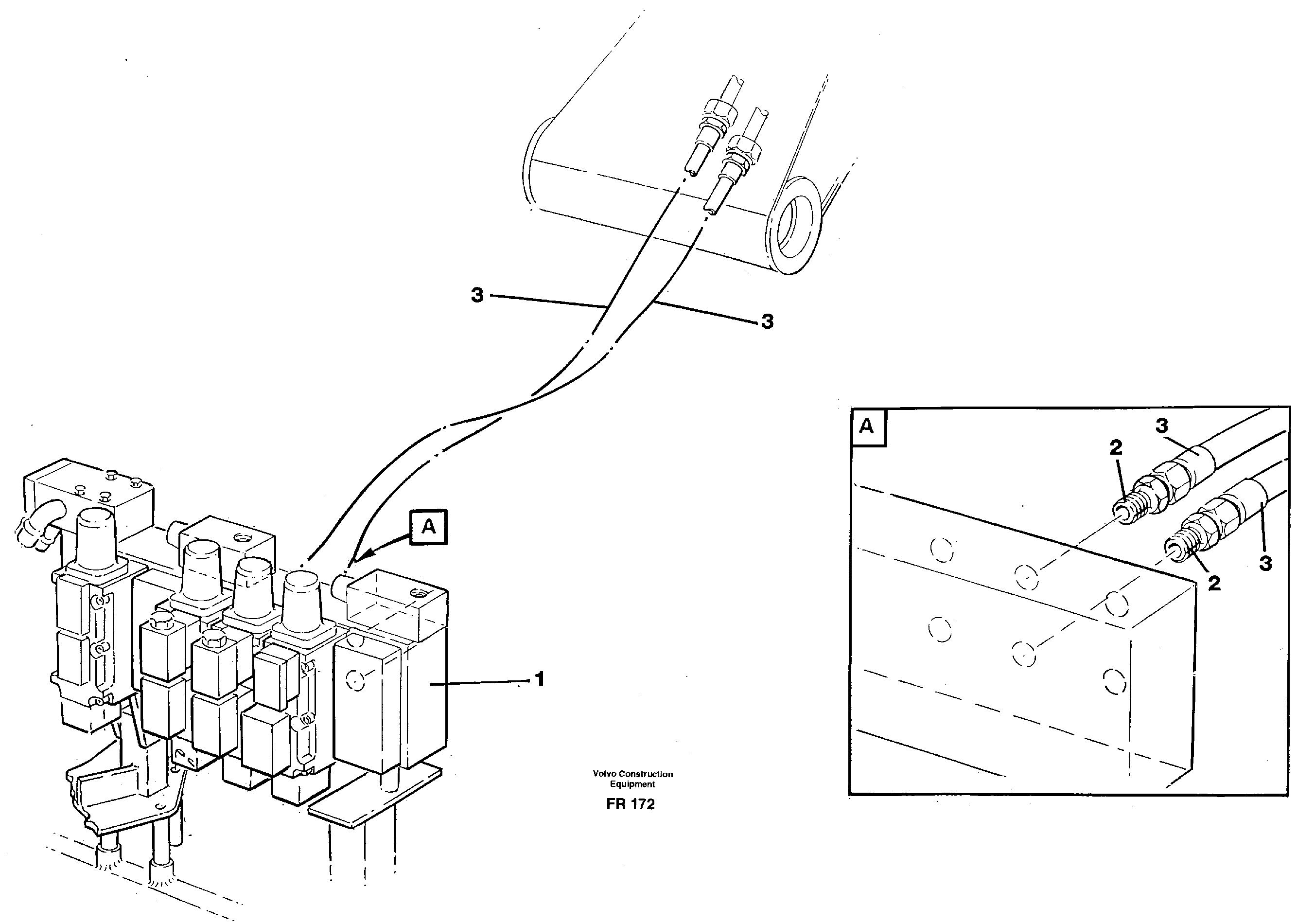 Hydraulic system, dipperarm — volvo parts diagram