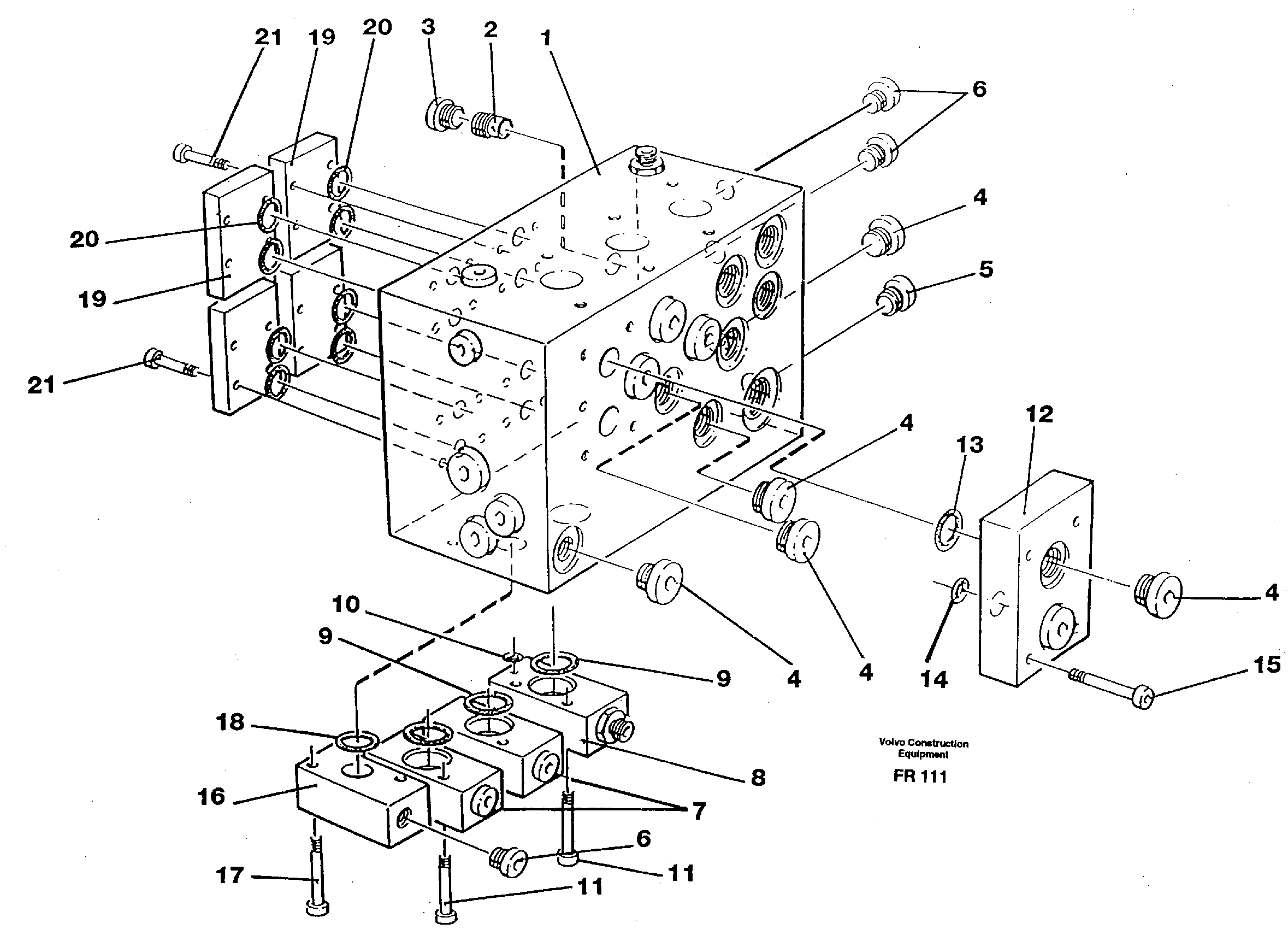 Slew valve assembly block — volvo parts diagram