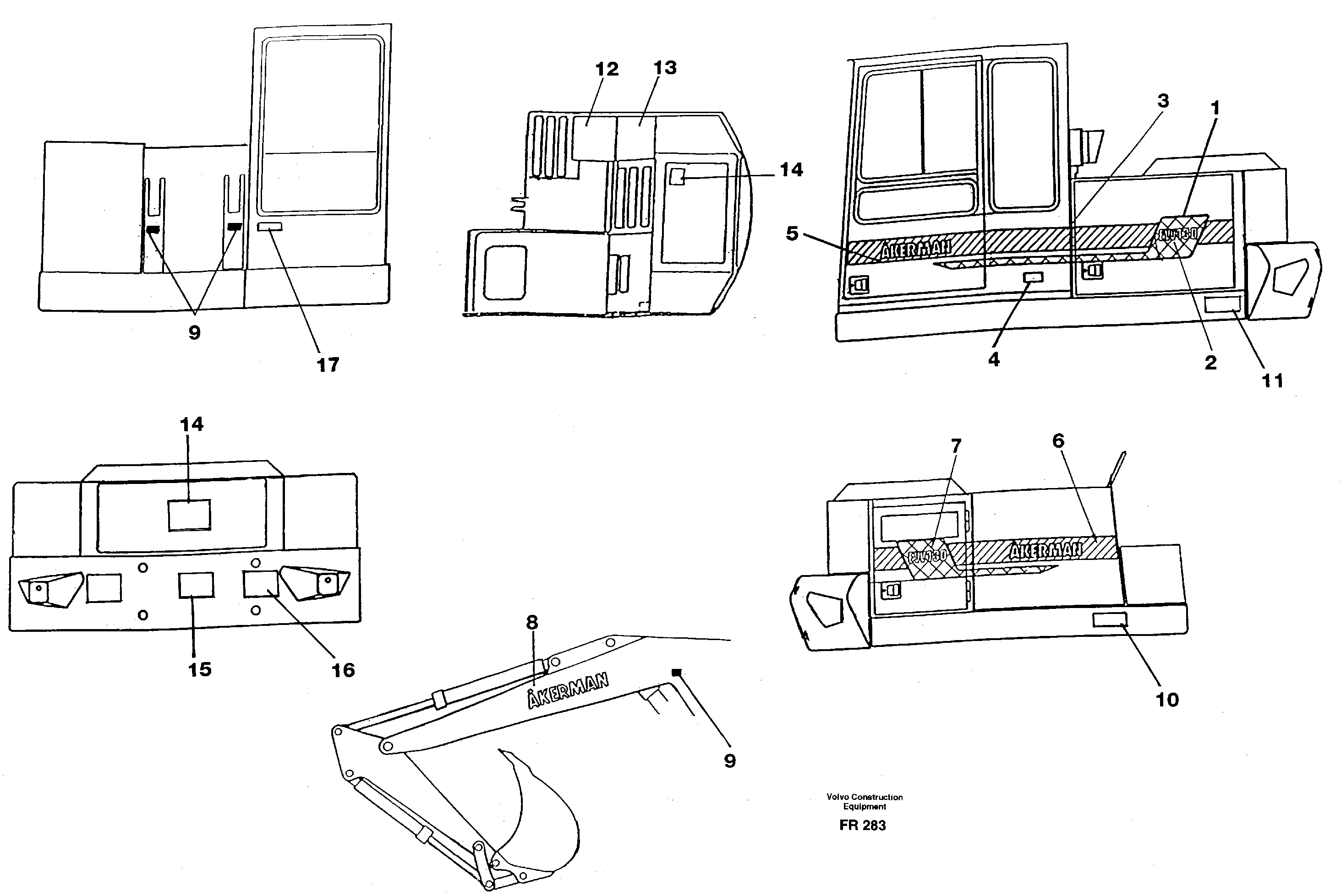 Sign plates and transfer,outer location  SER NO 411- — volvo parts diagram