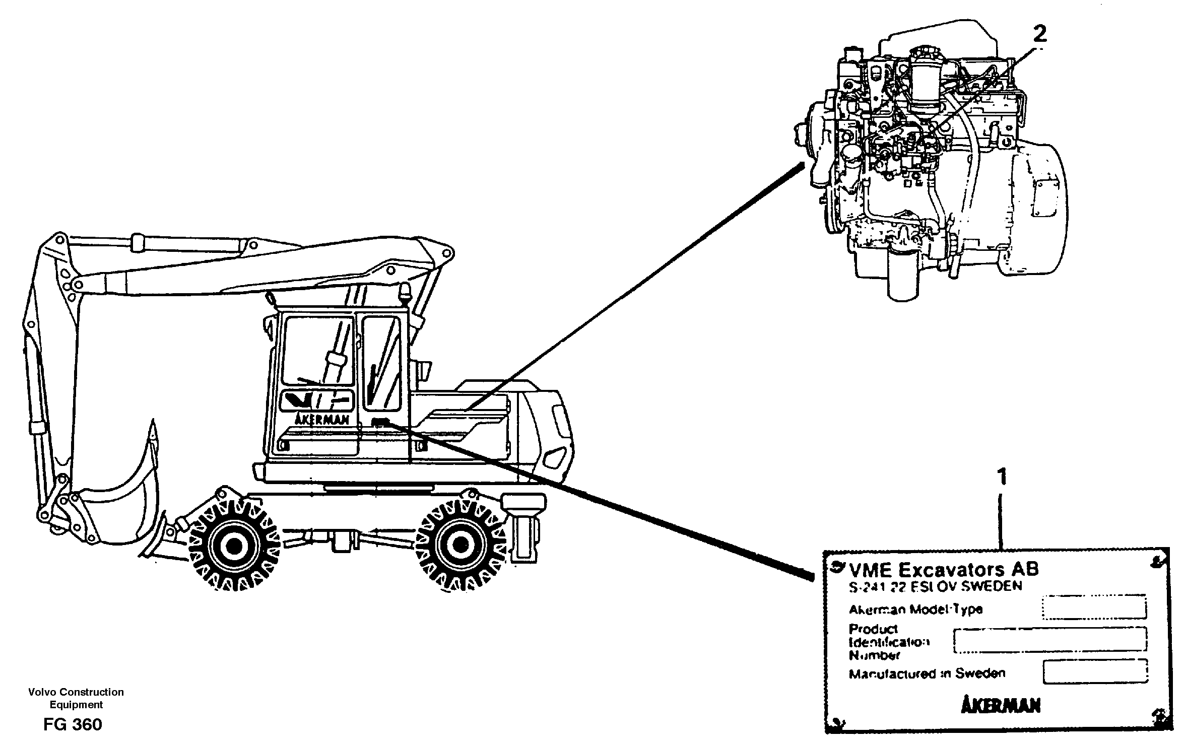 Product sign plate — volvo parts diagram