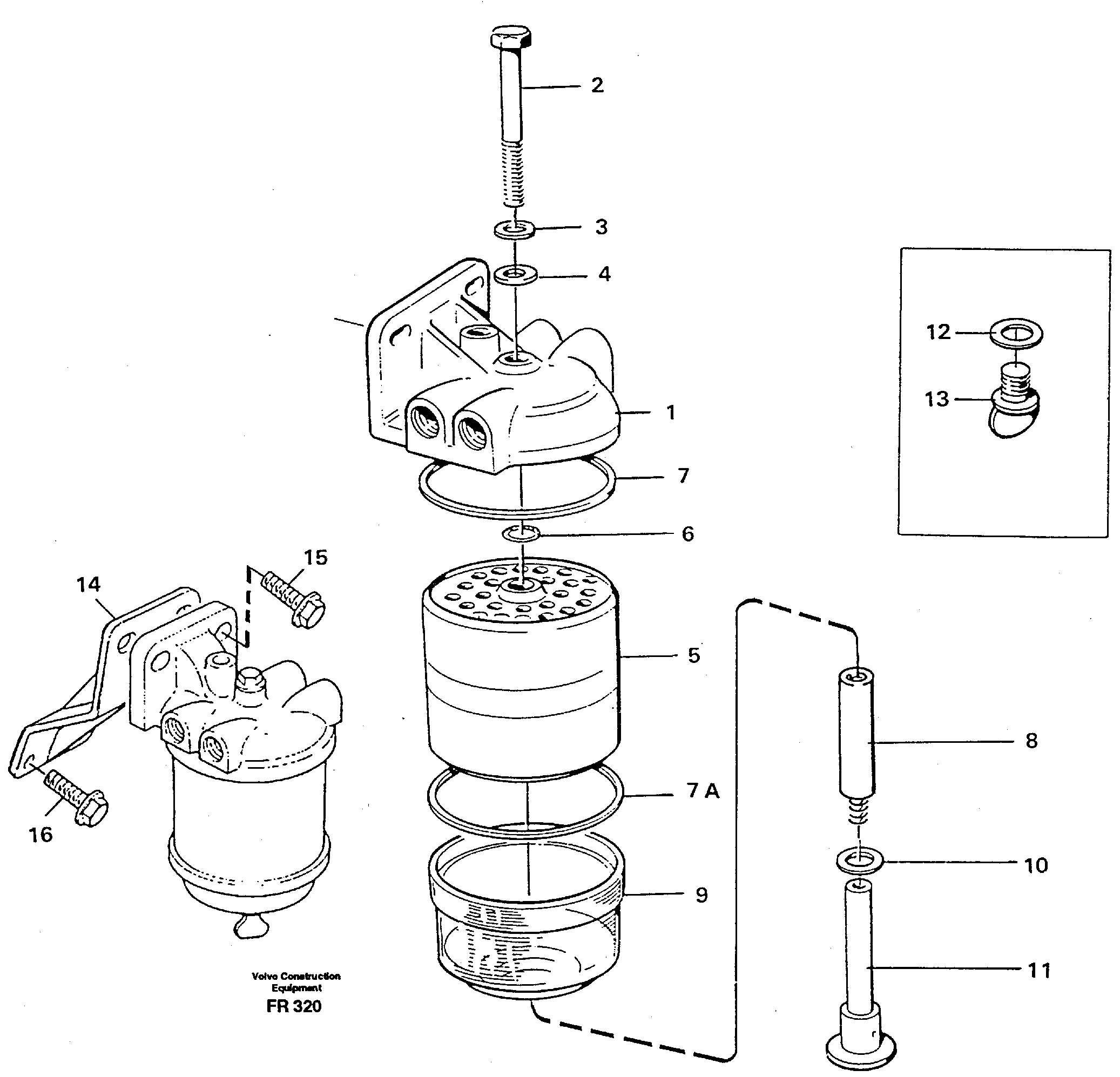 Fuel filter — volvo parts diagram