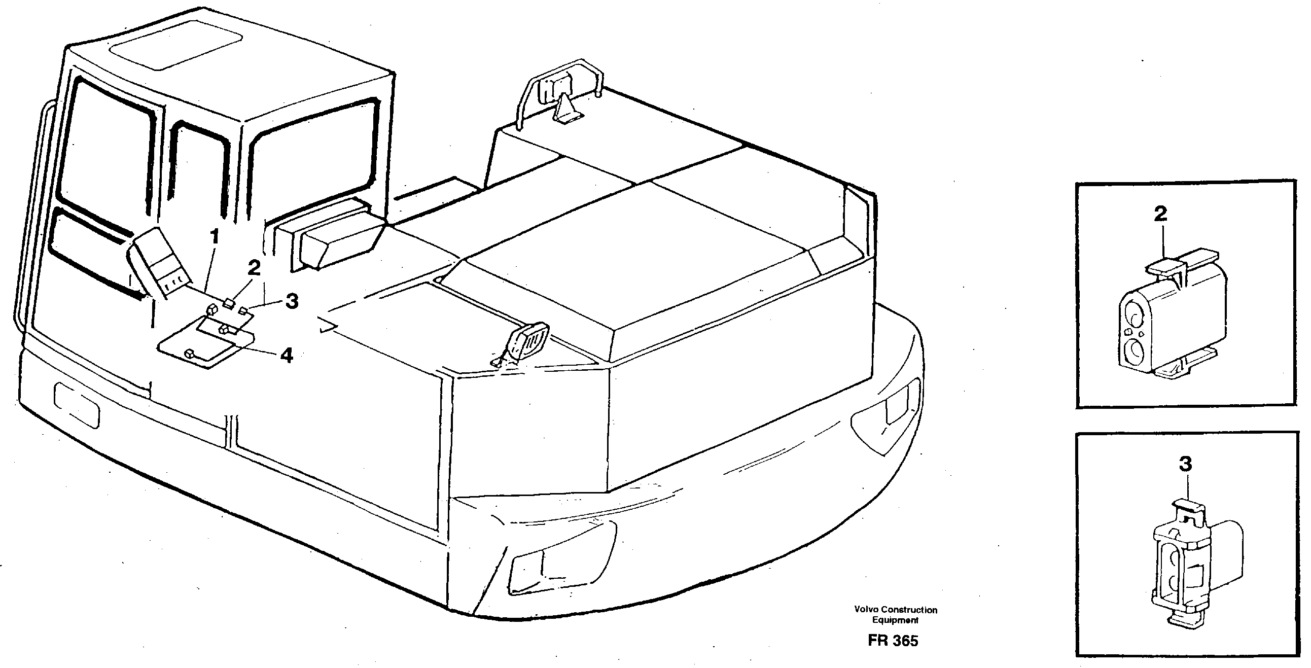 Electric installation for hydraulic hammer lock  14258385 — volvo parts diagram