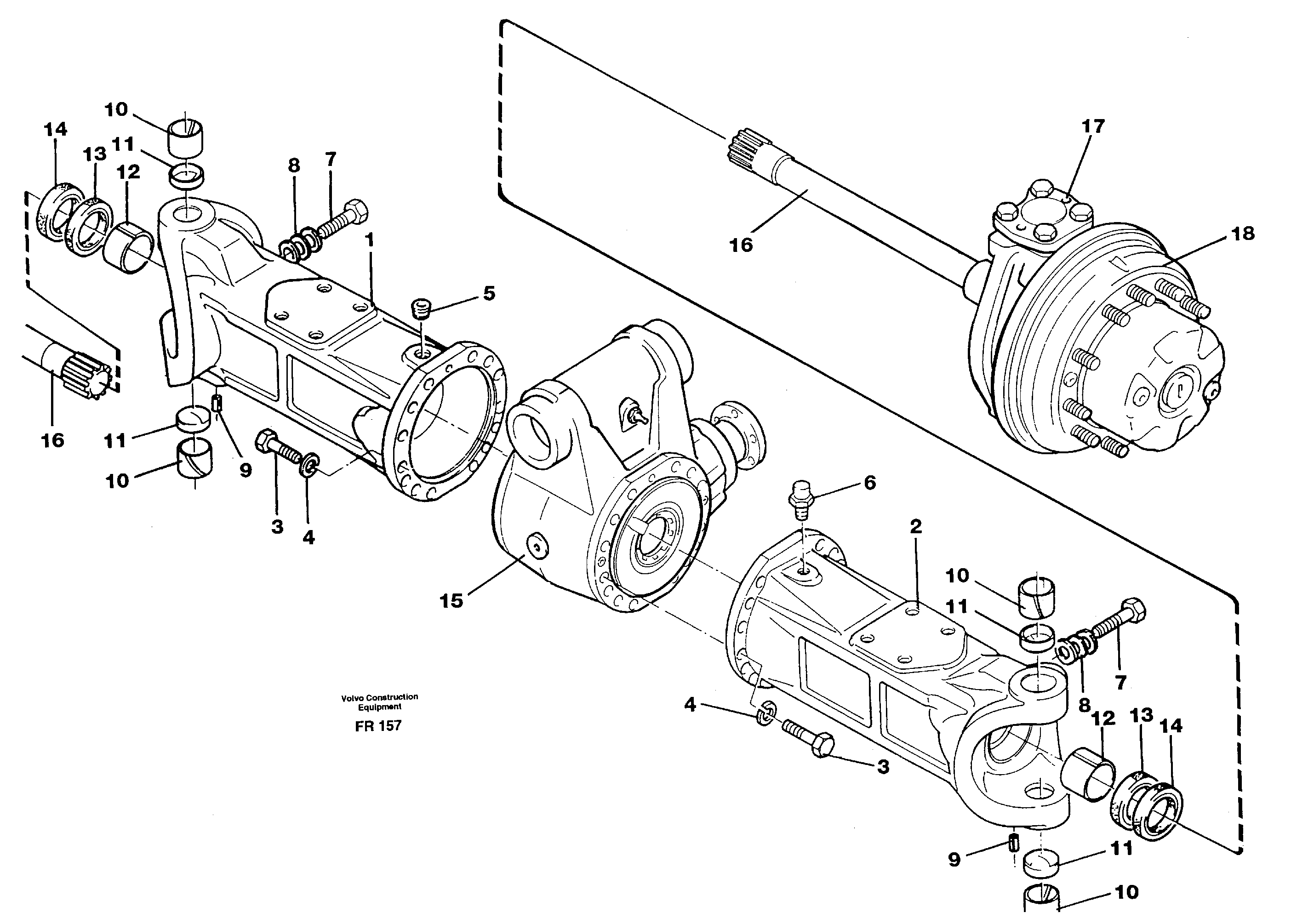 Axle beam — volvo parts diagram