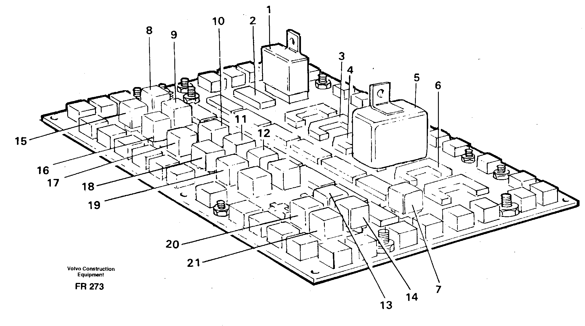 Electrical distribution unit, relays — volvo parts diagram