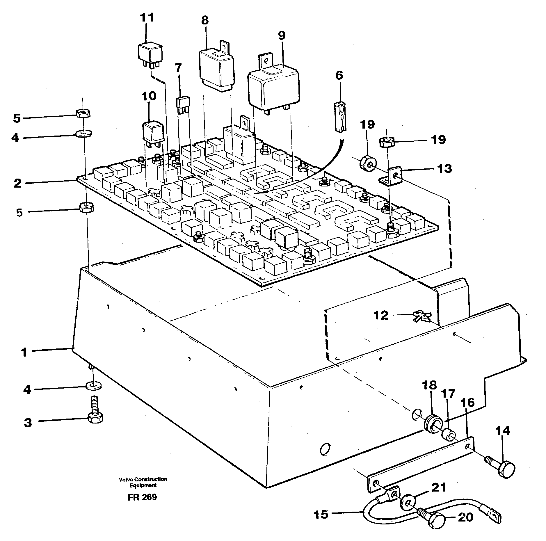 Electrical distribution box — volvo parts diagram