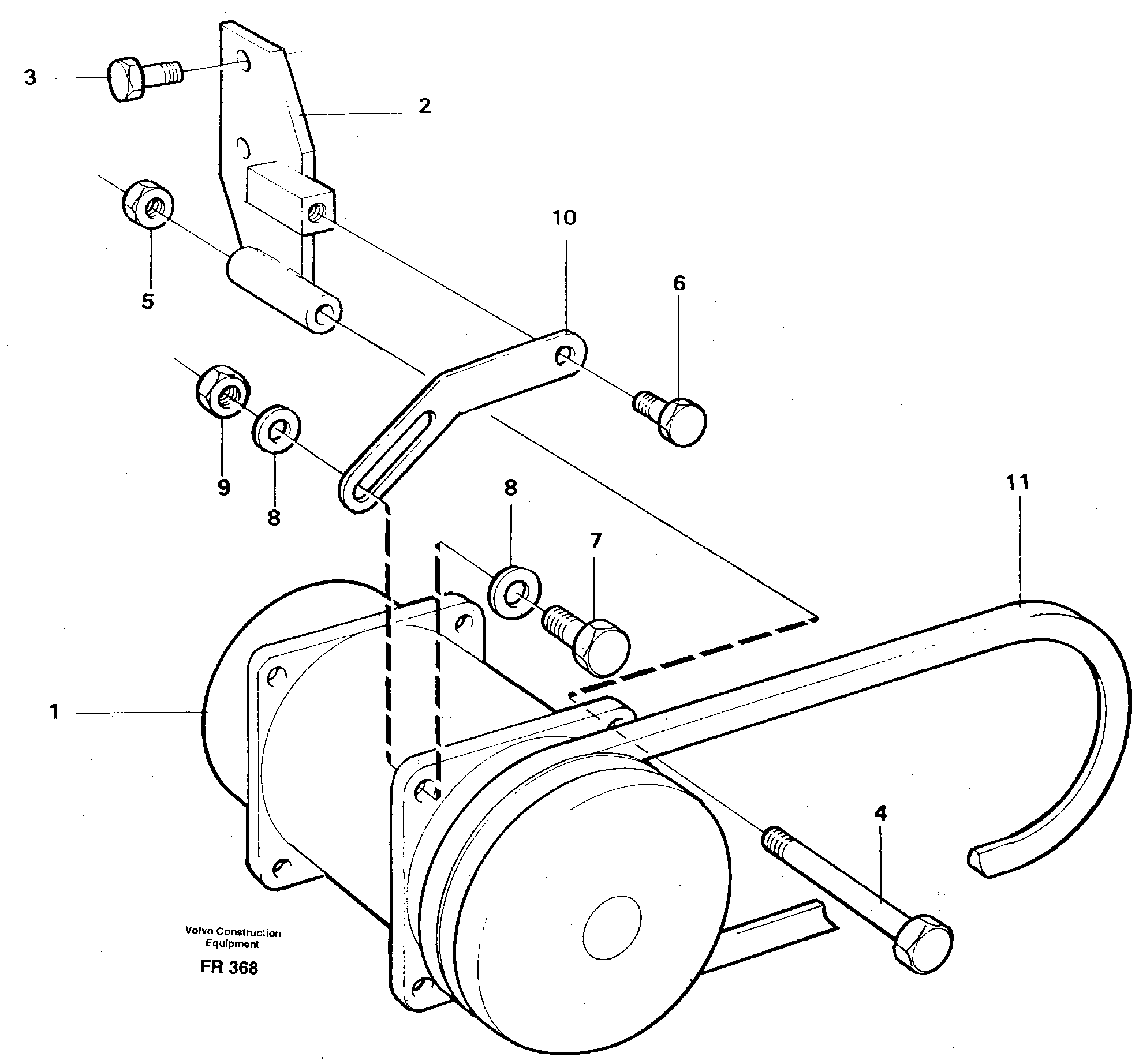 Compressor with fitting parts Cooling agent R12 — volvo parts diagram