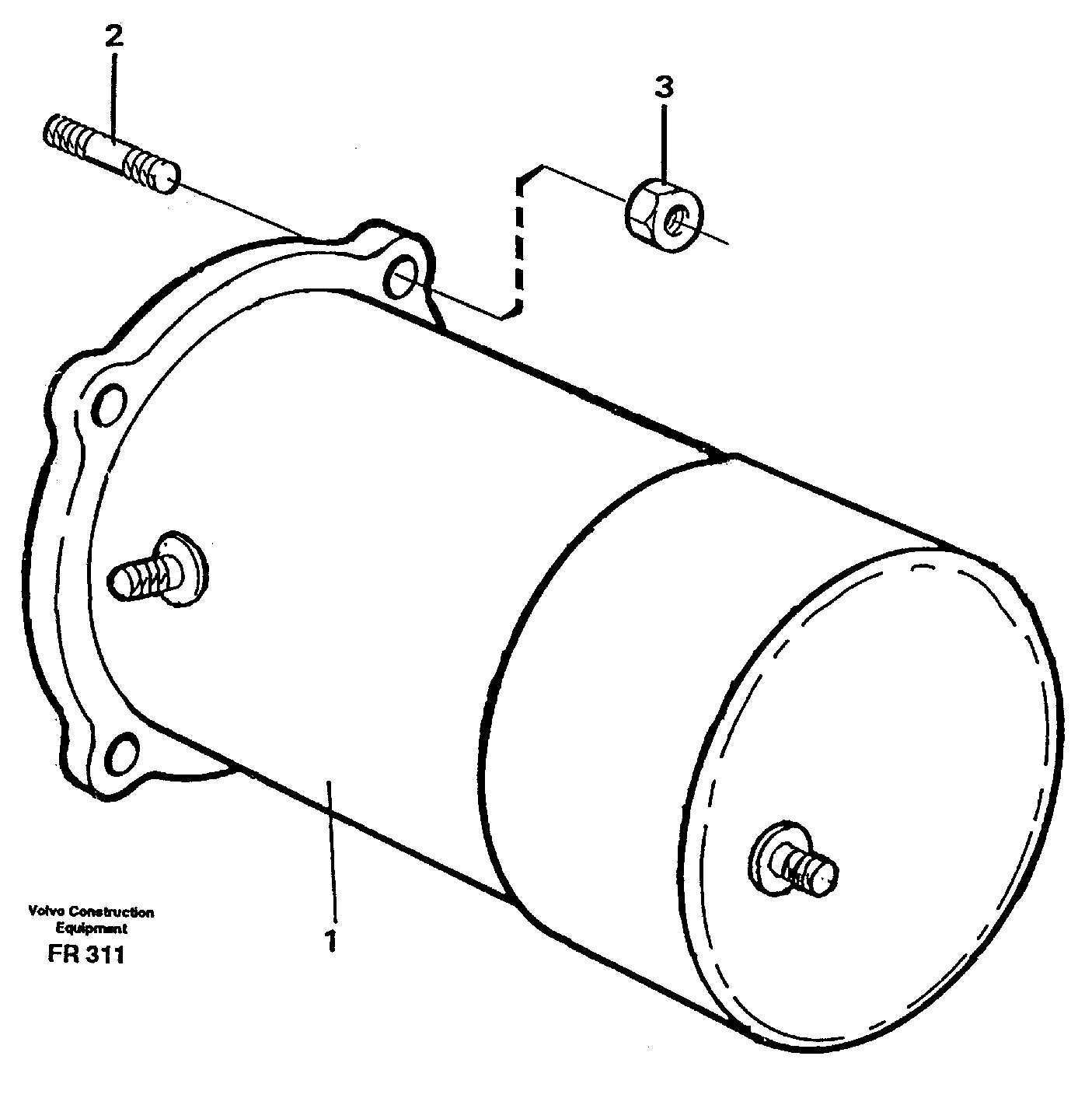 Starter motor, mounting — volvo parts diagram