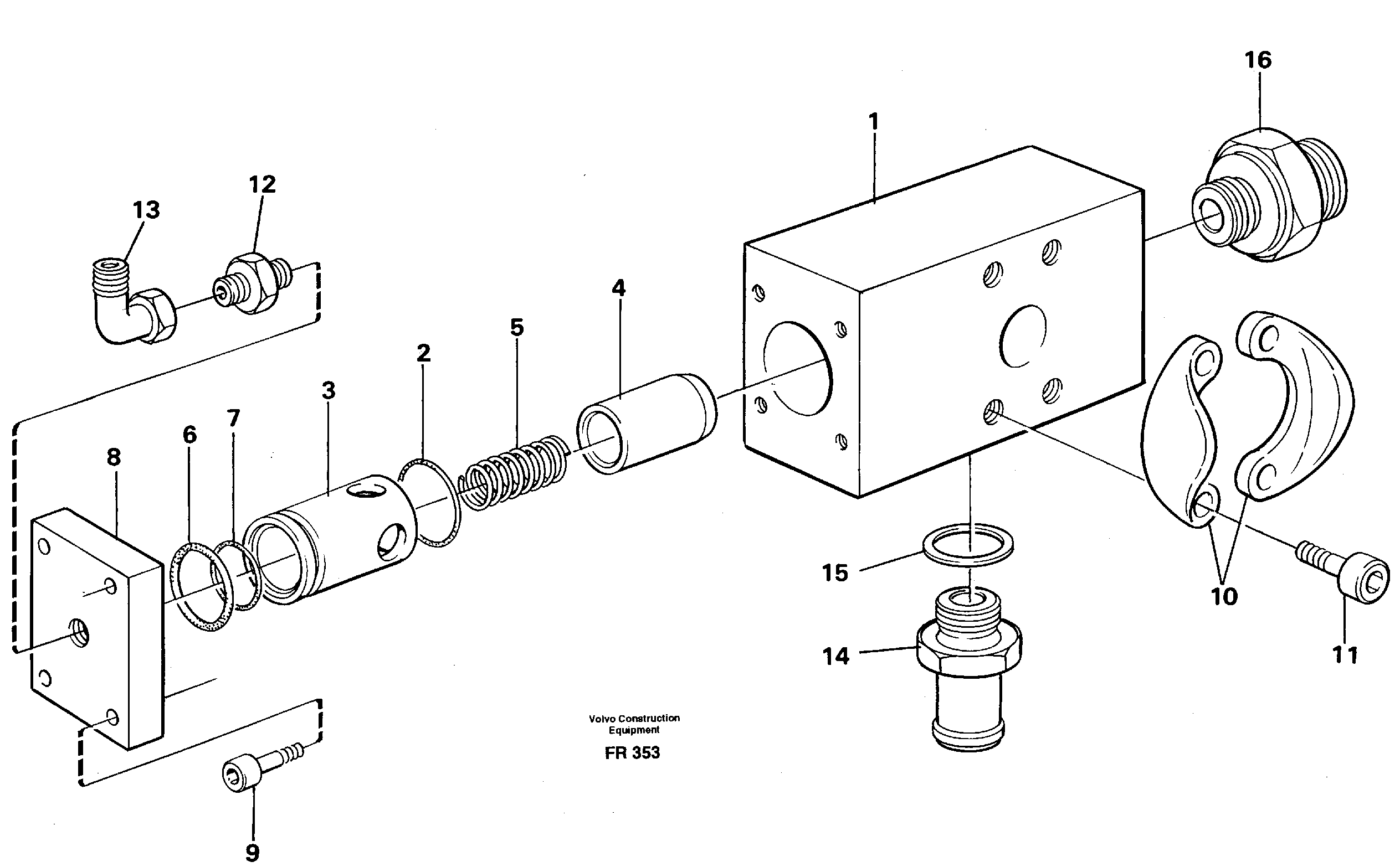 Valve, circuit body and return valve — volvo parts diagram